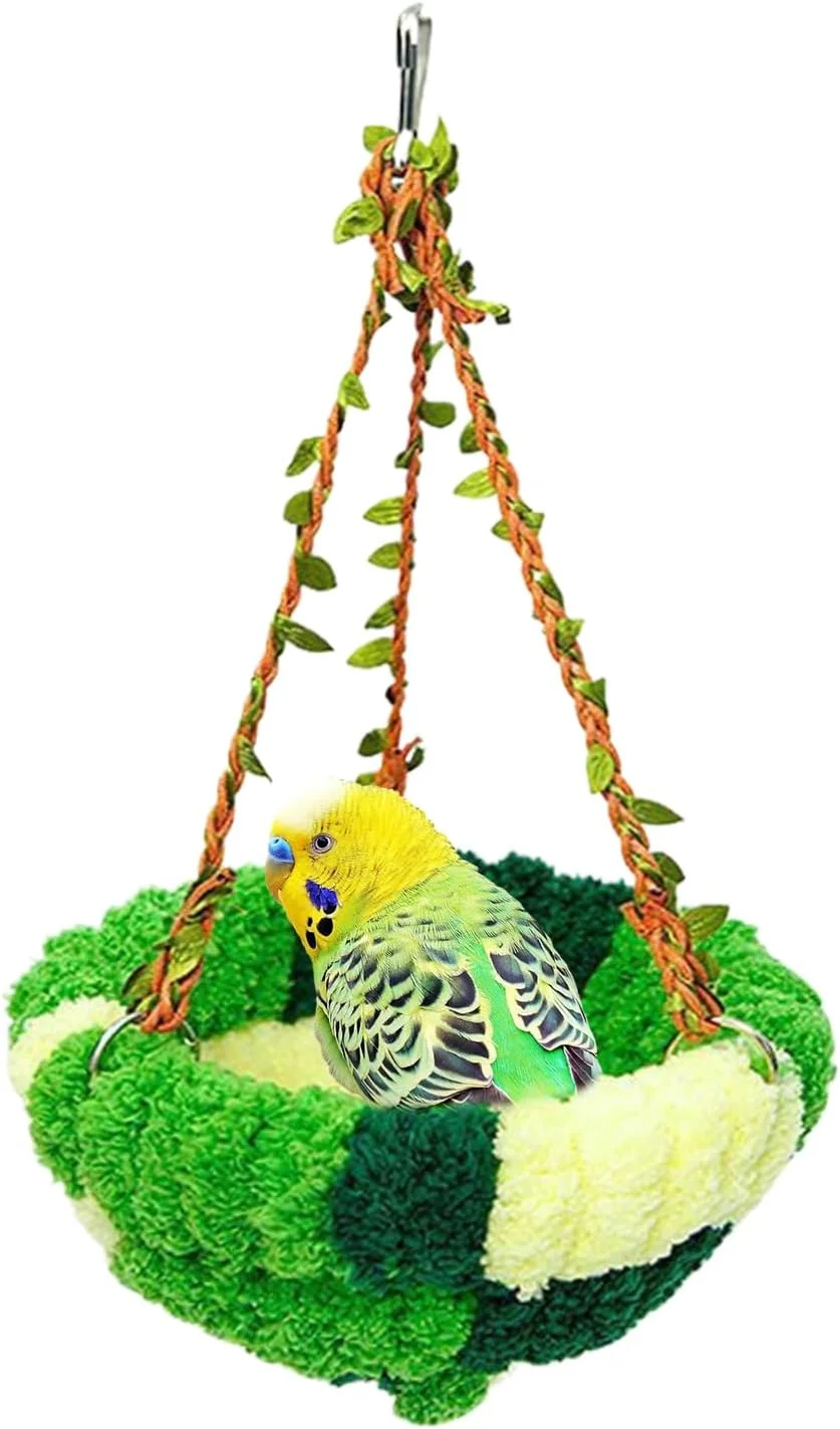 تختخواب گرم طوطی - لانه پرنده گرم و نرم، لوازم حیوانات خانگی برای نشیمن، خوابیدن، پنهان شدن، لانه سازی، بازی، قفس پرندگان، غذا خوردن، استراحت کردن، نگهداری و پرورش در فضای باز