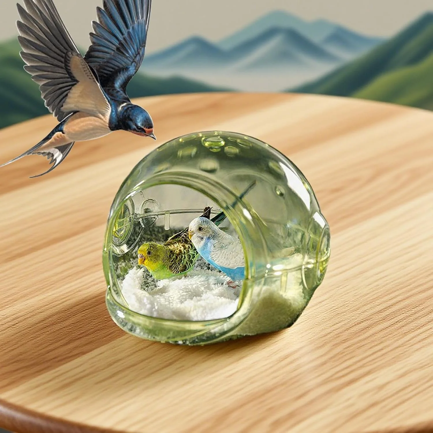 لانه پرنده - خانه تخم گذاری و پرورش پرندگان | لوازم جانبی قفس شفاف، لانه پرورش برای حیوانات کوچک، مرغ عشق، فنچ، قناری، باجریگار، کانور، همستر، عروس هلندی