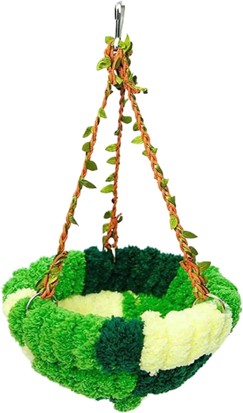 تخت خواب گرم طوطی | لانه مخملی گرم پرنده برای زمستان - لوازم حیوانات خانگی برای نشیمن، خوابیدن، پنهان شدن، لانه سازی، بازی، قفس پرندگان، تغذیه، استراحت، نگهداری، پرورش در فضای باز