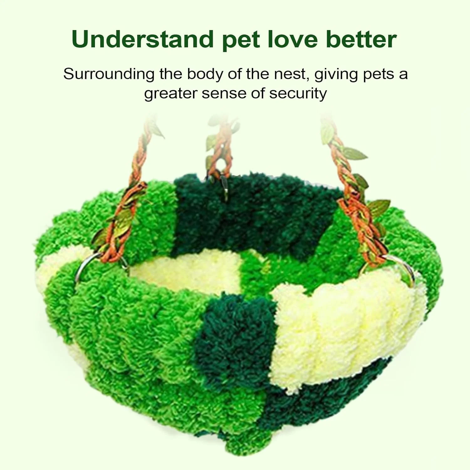 لانه گرم پرنده، لانه مخملی گرم پرنده زمستانی - لوازم حیوانات خانگی برای نشیمن، خوابیدن، پنهان شدن، لانه سازی، بازی، قفس پرندگان، غذا خوردن، استراحت کردن، نگهداری و پرورش در فضای باز