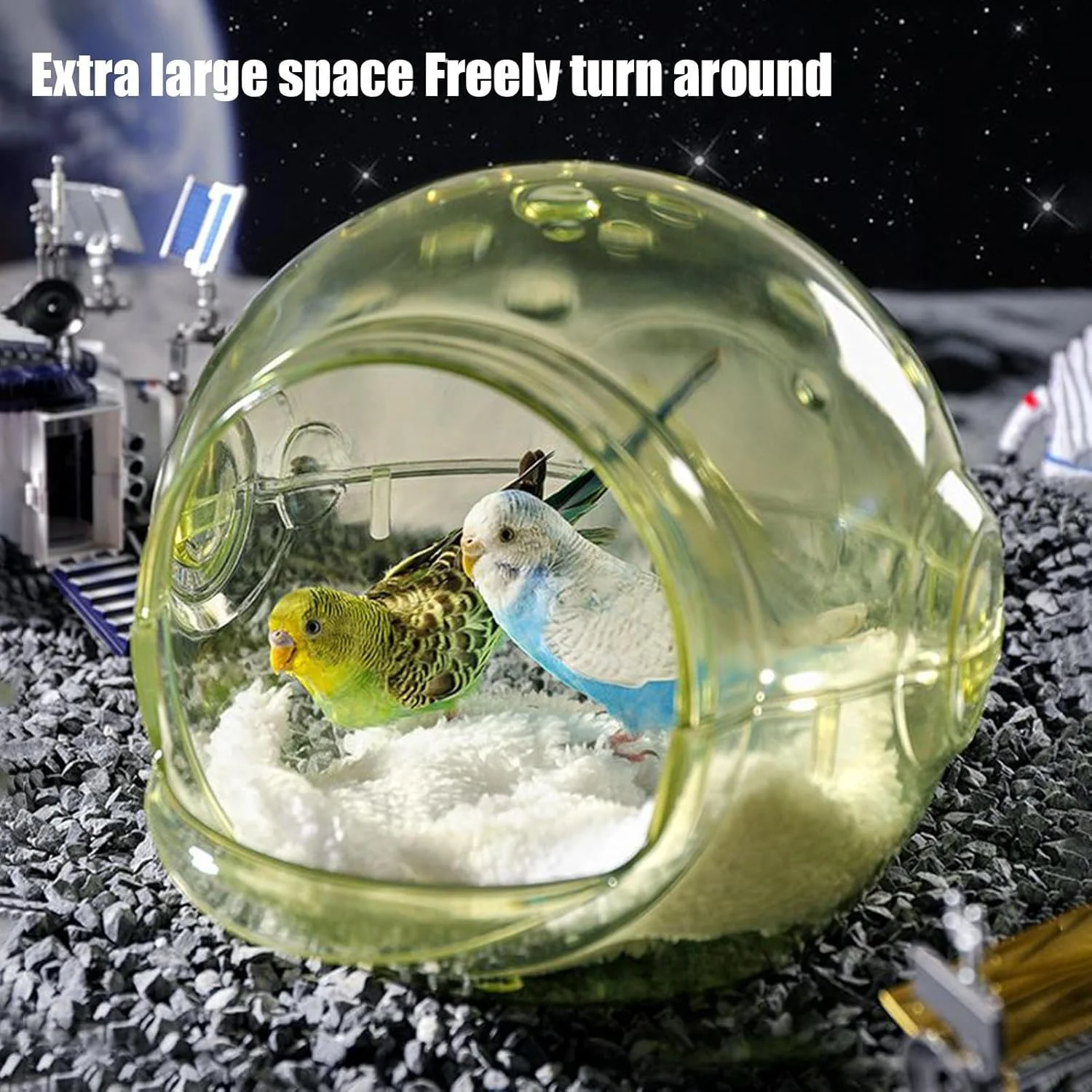 لانه پرنده - کلبه پرورش طوطی - خانه پرنده شفاف با قابلیت مشاهده و لوازم جانبی قفس برای همستر، کانور، قناری، عروس هلندی، فنچ، مرغ عشق و حیوانات کوچک