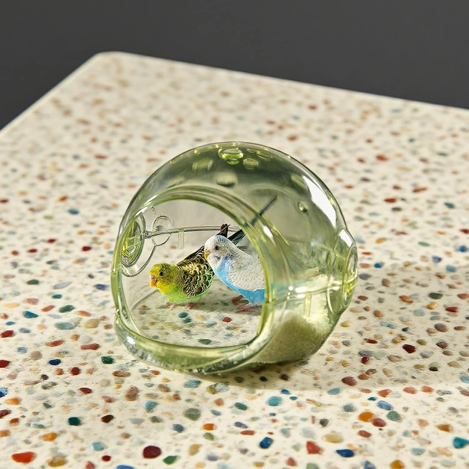 لانه پرنده - کلبه پرورش طوطی - خانه پرنده شفاف با قابلیت مشاهده و لوازم جانبی قفس برای همستر، کانور، قناری، عروس هلندی، فنچ، مرغ عشق و حیوانات کوچک