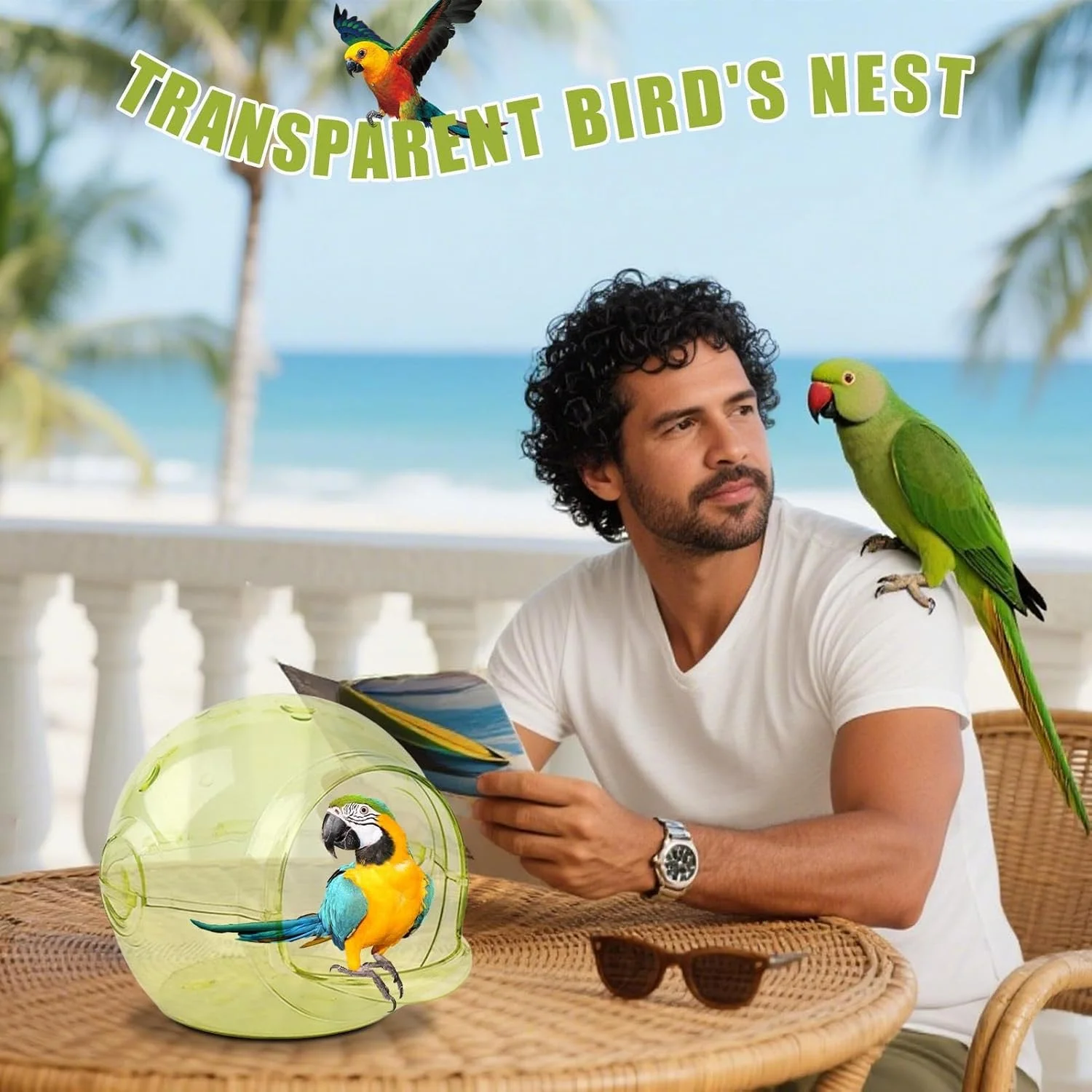 لانه پرنده برای قفس، لانه طوطی برای تخم گذاری، پرورش و خوابیدن، لوازم جانبی قفس، پناهگاه خانه پرندگان برای عروس هلندی، مرغ عشق، فنچ، مرغ قناری، همستر و حیوانات کوچک