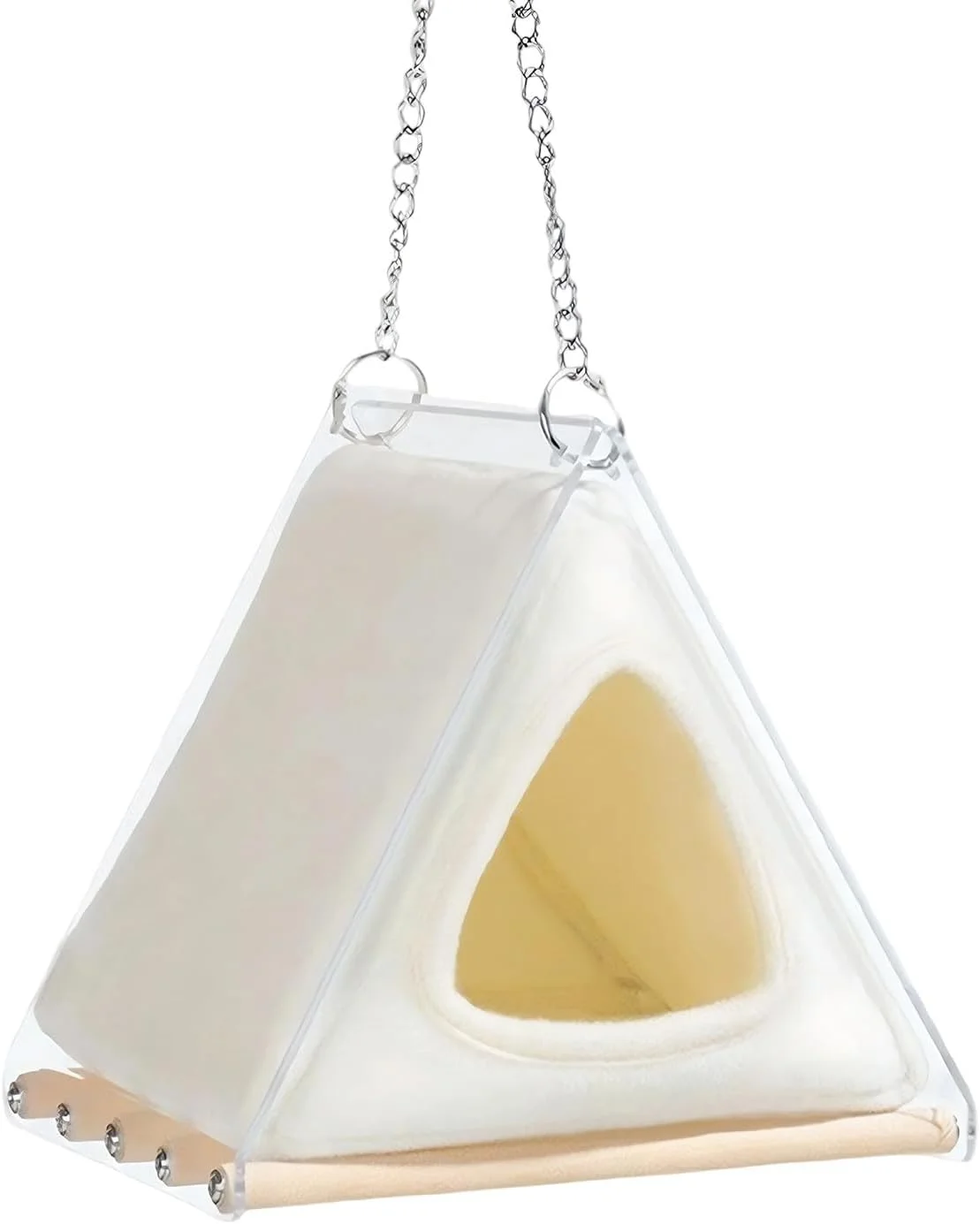 تخت پرنده برای قفس، خانه گرم زمستانی با آستر جداشدنی - لانه مخملی طوطی، مناسب برای طوطی برزیلی، عروس هلندی، کانور، کاکادو، کاسکو، ماکائو، داخل و خارج از خانه