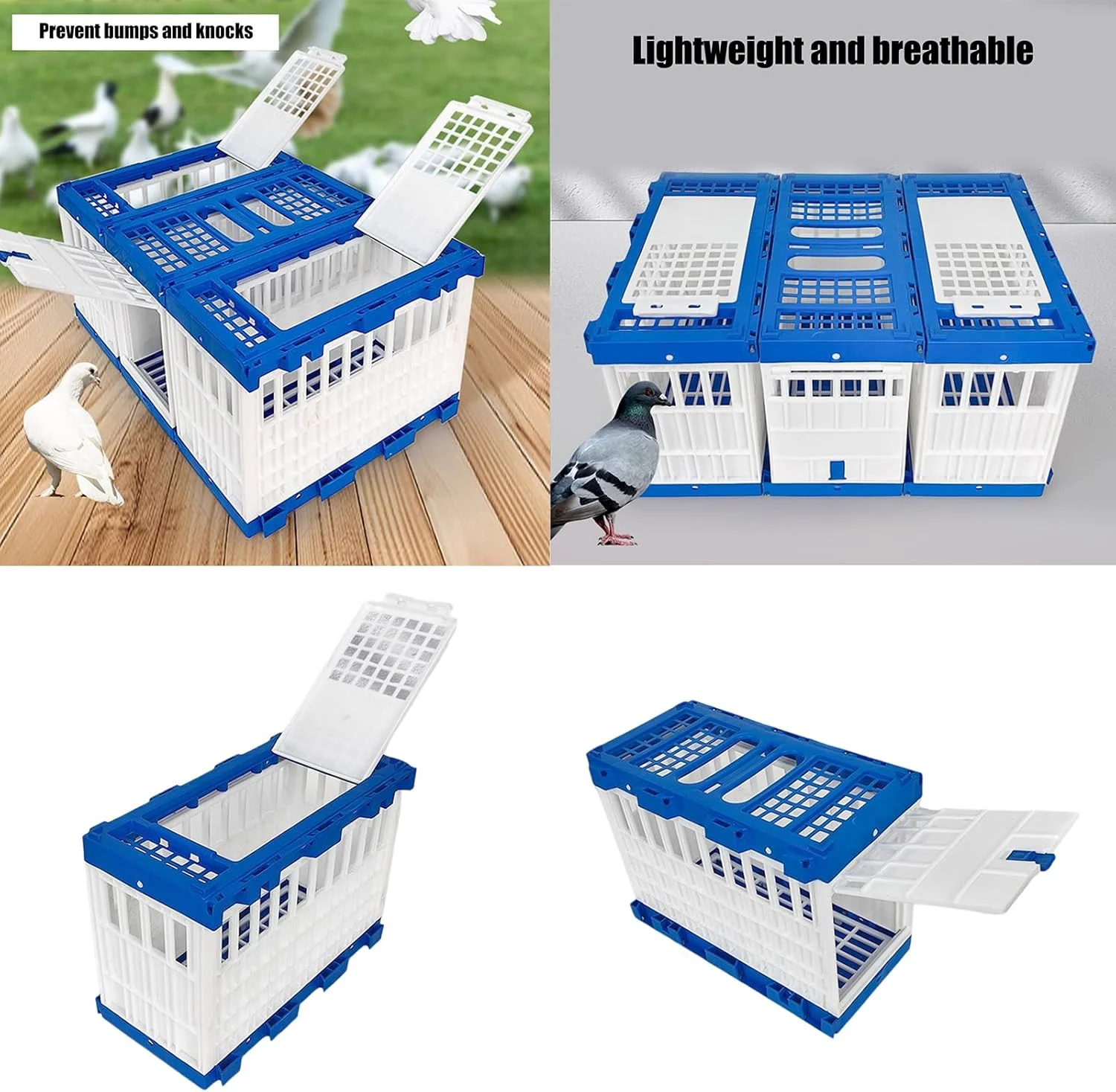 قفس پرنده با دسترسی جانبی جداشدنی، طراحی تاشو برای آموزش طوطی، نگهداری کبوتر مسابقه ای، قفس کبوتر قابل اتصال
