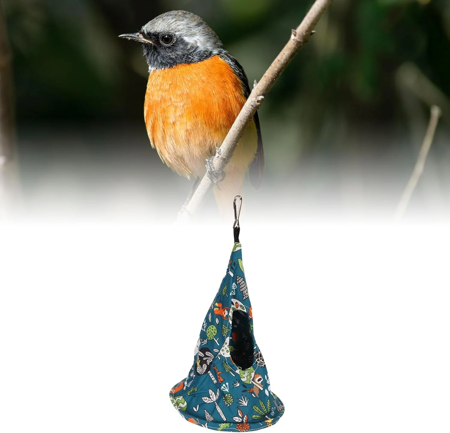 چادر پرنده کریفکت، آشیانه معلق ضد آب طوطی، کلبه، تخت خواب نرم و راحت مخفیگاه طوطی، غار زیستگاه همستر طوطی برای پاراکیت، عروس هلندی، مرغ عشق (25 * 35 سانتی متر)