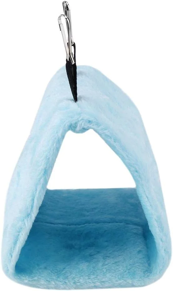 لانه نرم و مخملی Cusco، هاموک پرنده، قفس آویز، تخت خواب گرم زمستانی، چادر آویز، چادر، طوطی (آبی، M)