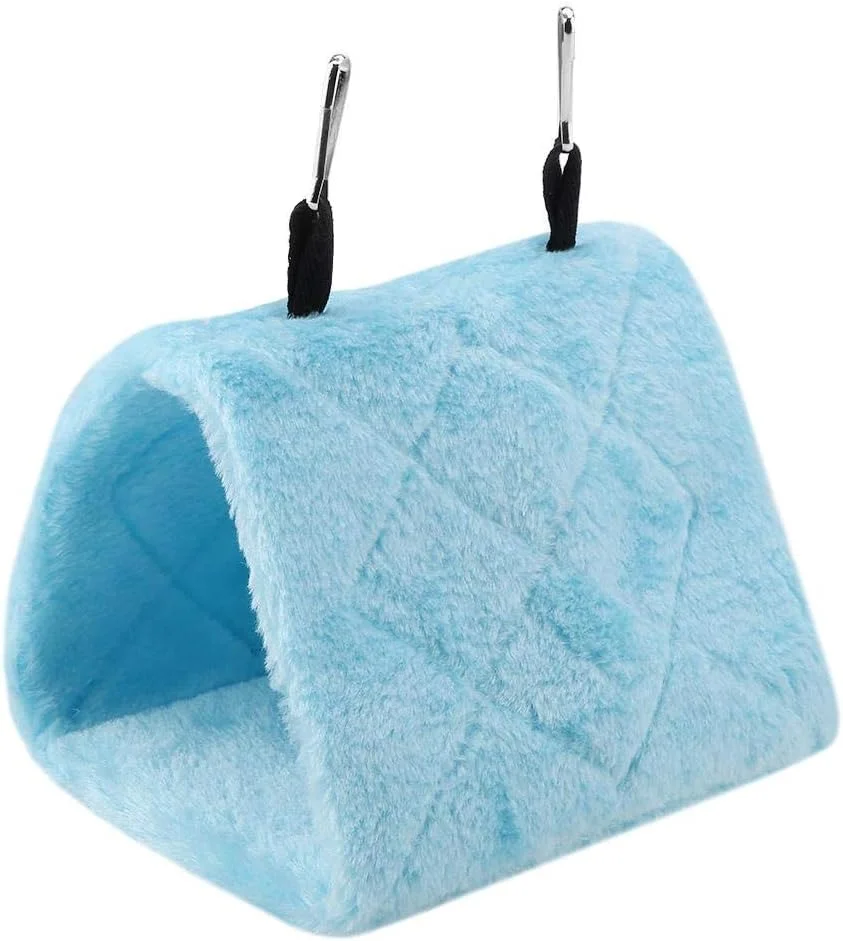 لانه نرم و مخملی Cusco، هاموک پرنده، قفس آویز، تخت خواب گرم زمستانی، چادر آویز، چادر، طوطی (آبی، M)