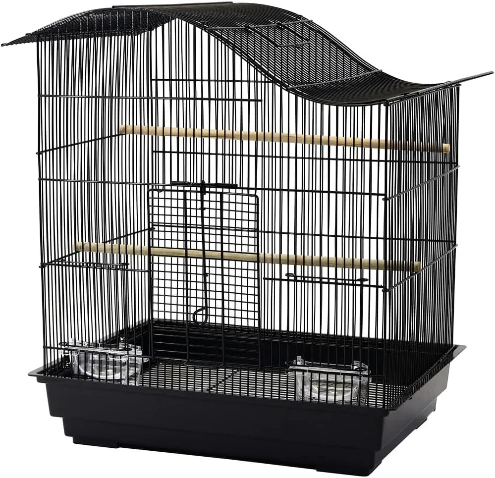 قفس پرنده سبک وزن آویز کوچک و متوسط Vsell24 برای فنچ، مرغ عشق، عروس هلندی، اگزوتیک، مرغ مینا، قناری و طوطی با سینی کشویی 47X36X55.5 سانتی متر