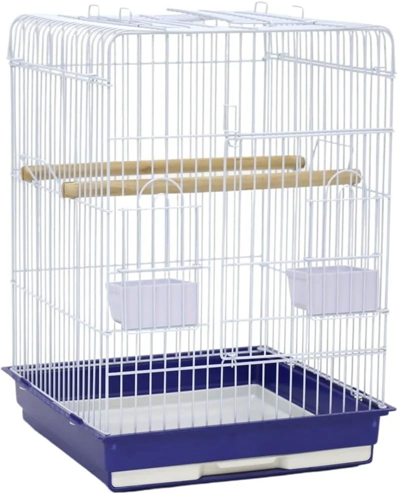 قفس پرنده آویز سبک وزن متوسط Vsell24 مناسب برای فنچ، مرغ عشق، عروس هلندی، اگزوتیک، مرغ مینا، قناری و طوطی با سینی کشویی 47X47X66 سانتی متر