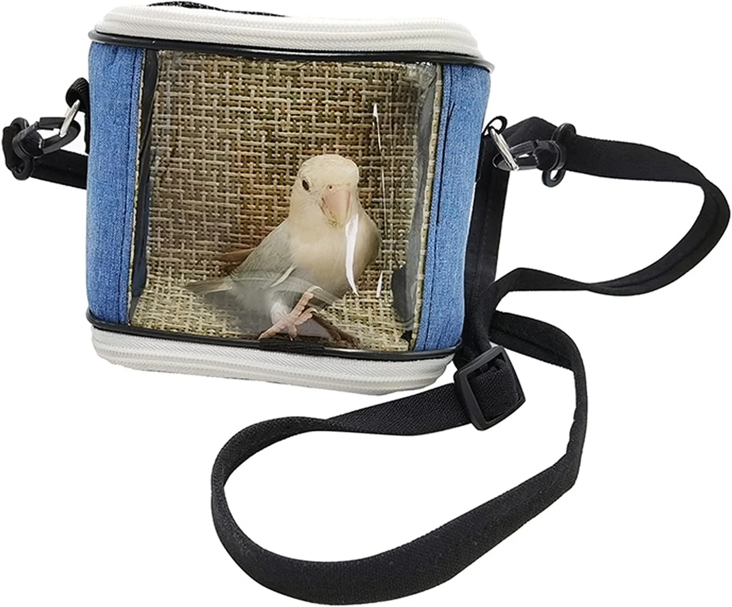 کیج پرنده لیودان، قفس حمل پرنده، کوله پشتی سبک وزن پرنده، کیف حیوانات خانگی برای پرندگان کوچک یا قفس پرندگان (سایز: بزرگ)