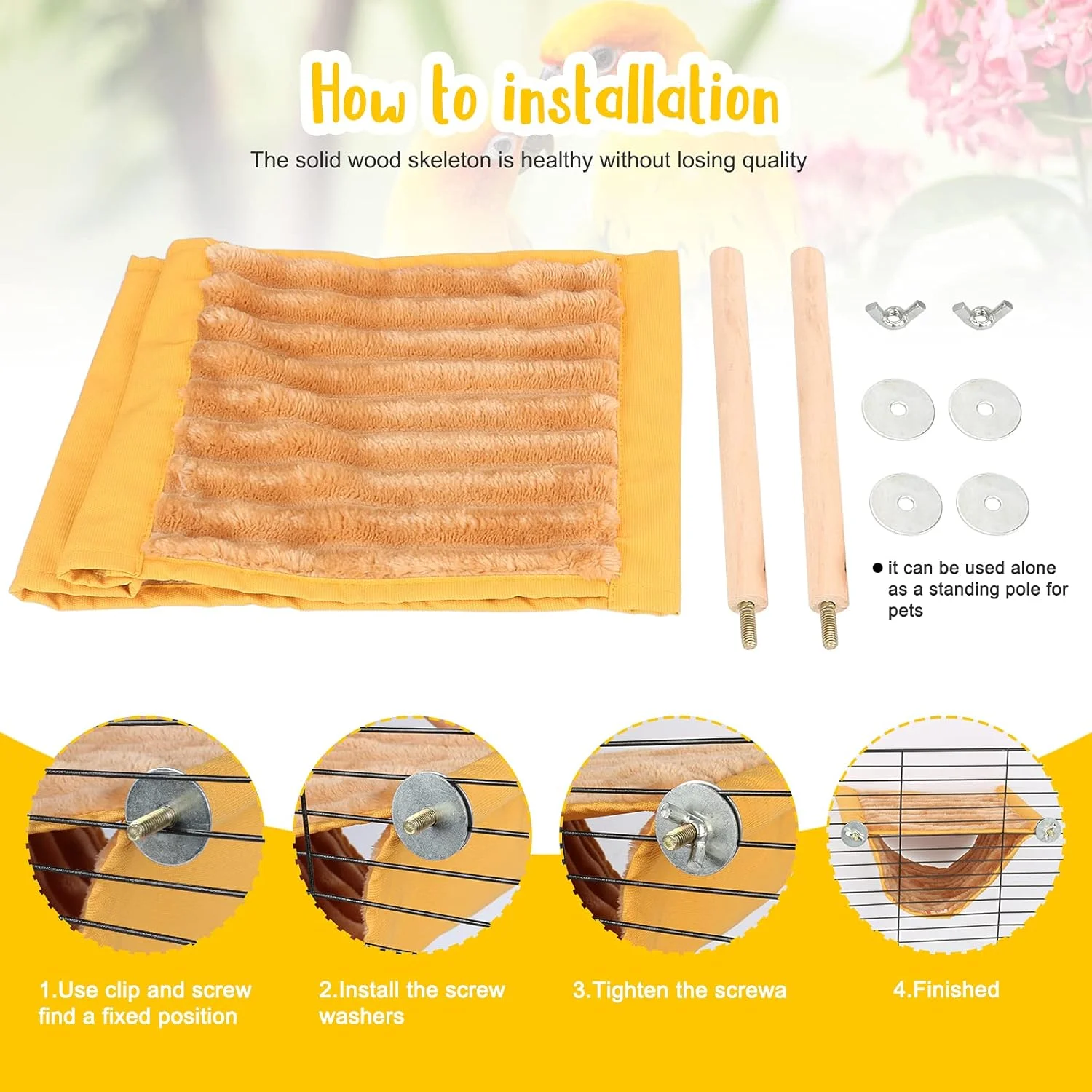 لانه گرم زمستانی پرنده BWOGUE، تخت آویز، هاموک، کلبه دنج، خانه طوطی، چادر، اسباب بازی، قفس پرنده، نشیمنگاه برای مرغ عشق، باجریگار، عروس هلندی، مرغ مینا، کاکادو، فنچ، همستر، چینچیلا، خوکچه هندی (متوسط، زرد) لانه گرم زمستانی پرنده BWOGUE، تخت آویز، هاموک، کلبه دنج، خانه طوطی، چادر، اسباب بازی، قفس پرنده، نشیمنگاه برای مرغ عشق، باجریگار، عروس هلندی، مرغ مینا، کاکادو، فنچ، همستر، چینچیلا، خوکچه هندی (متوسط، زرد)