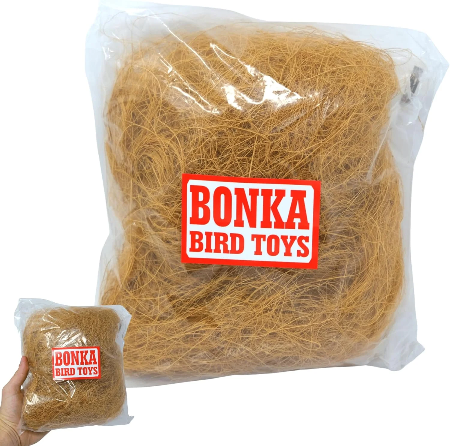 بستر فیبر نارگیل Bonka Bird Toys 3144 برای لانه پرندگان، فیبر طبیعی استریل شده برای حیوانات خانگی