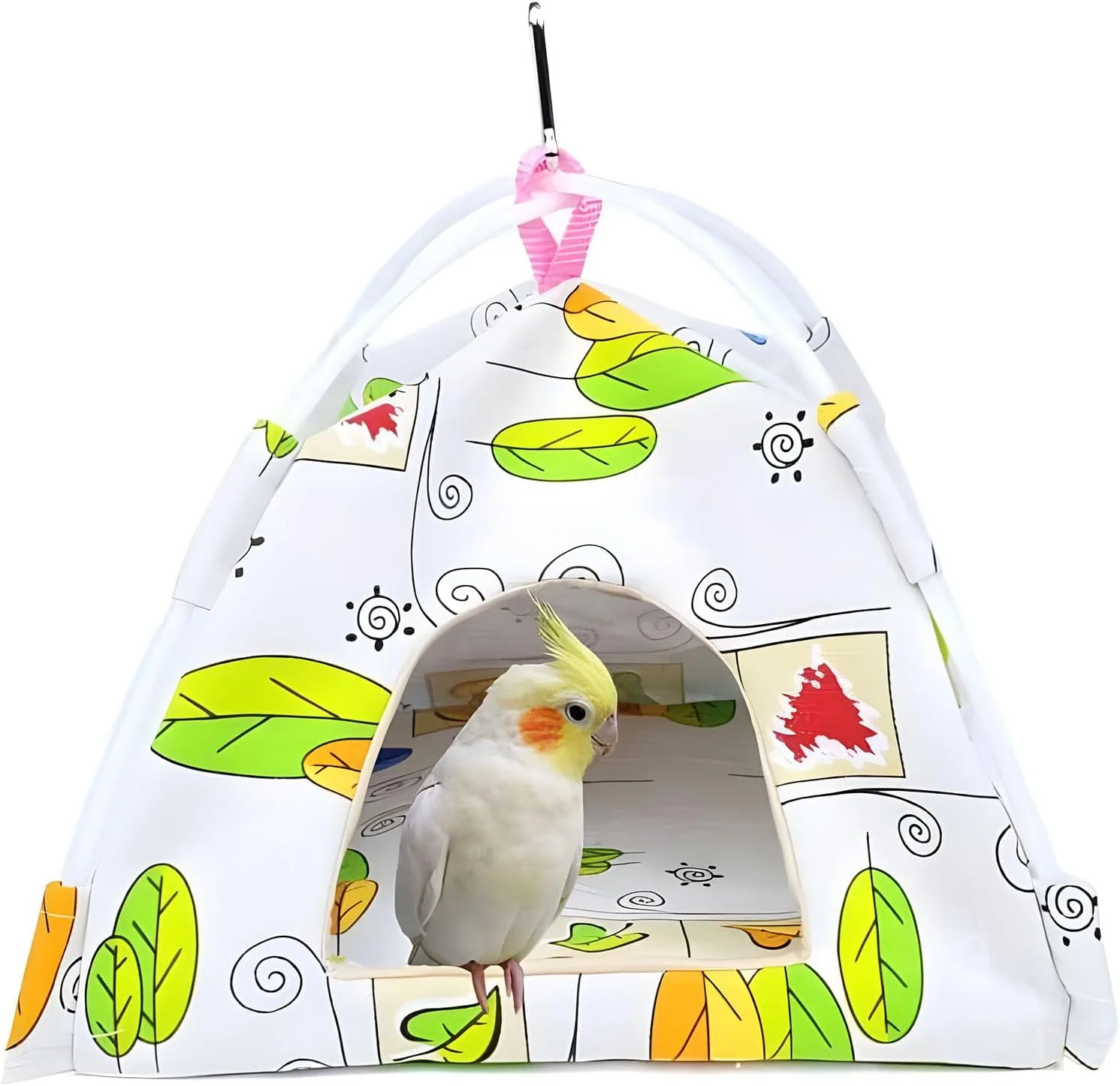 خانه لانه پرنده بولیوی، قفس آویز هاموک فنچ، چادر آویز طوطی غیر سمی و ایمن برای پرندگان، تخت خواب طوطی برزیلی، مناسب برای مینی ماکائو، سان کانور و طوطی های متوسط