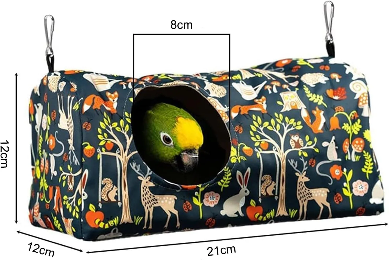 تخت آویز پرنده بولیوی، پارچه پلی استر نرم و گرم، قابل شستشو و بادوام، یک مخفیگاه راحت برای دوستان پردار شما فراهم می کند، لانه پرنده آویز کوچک برای مرغ عشق