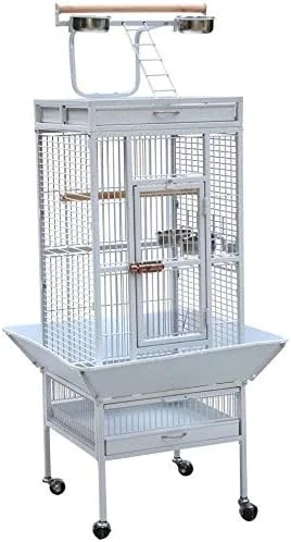 قفس پرنده وارداتی Birds' Park برای طوطی خاکستری، اکلکتوس، سان کانور، عروس هلندی و مرغ عشق با قسمت بازی در بالا