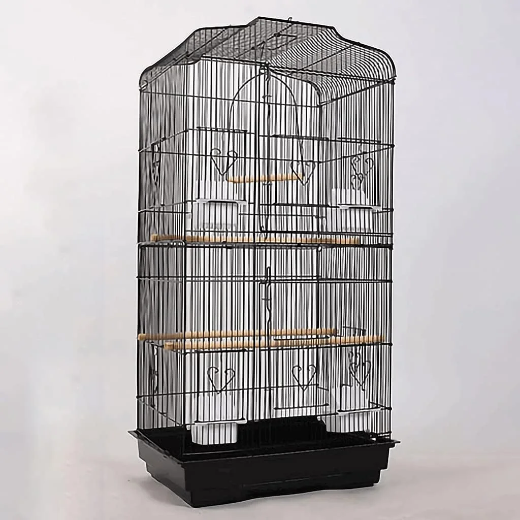 قفس پرنده ZLQHDG، قفس با جنس آهن صاف و مقاوم، مناسب برای قناری، عروس هلندی، مرغ عشق، طوطی برزیلی، گرینچیک و غیره. قفس پرنده خانگی می تواند 2-3 پرنده را در خود جای دهد (اندازه: A)