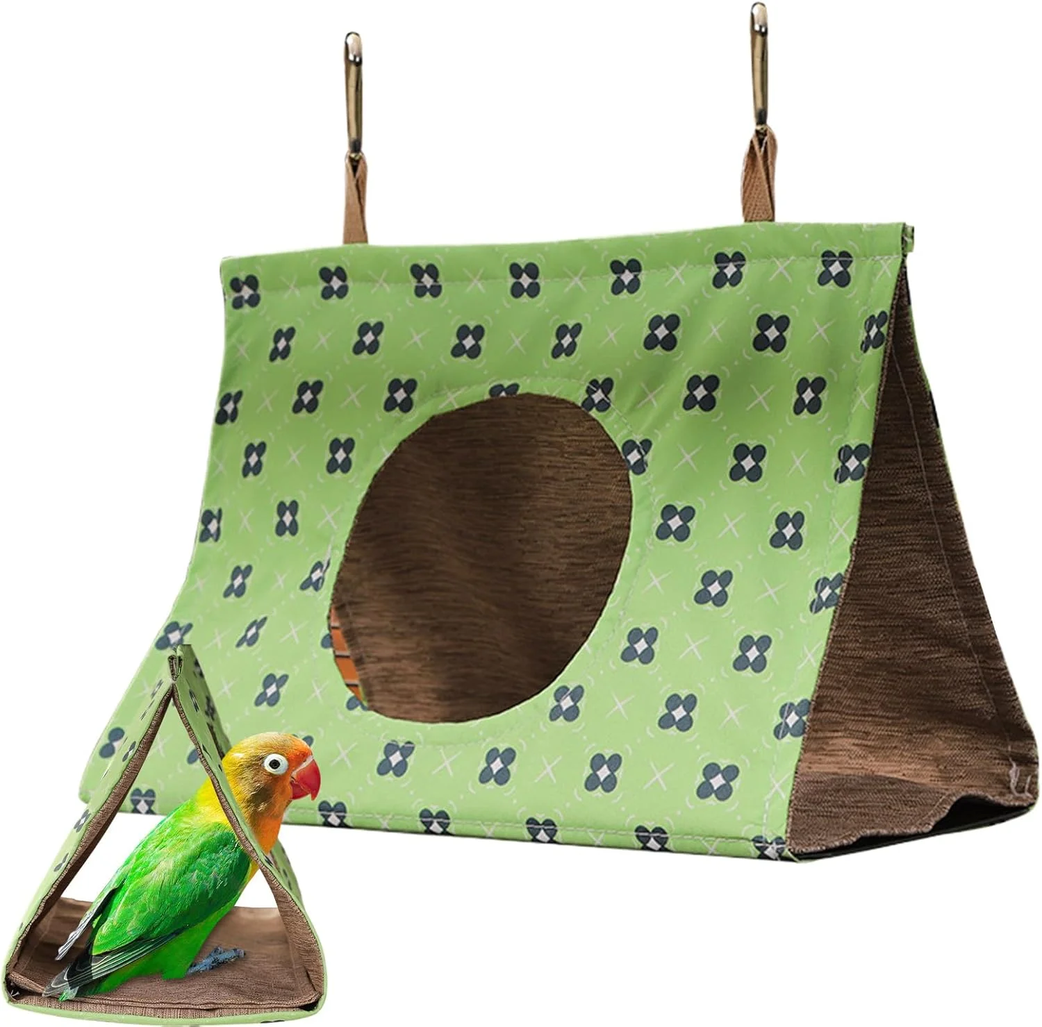 تخت آویز پرنده - تخت آویز طوطی مقاوم در برابر خراش، لوازم جانبی قفس حیوانات خانگی، خانه خواب پرنده برای مرغ عشق، عروس هلندی، گنجشک، فنچ و کوتوله برزیلی