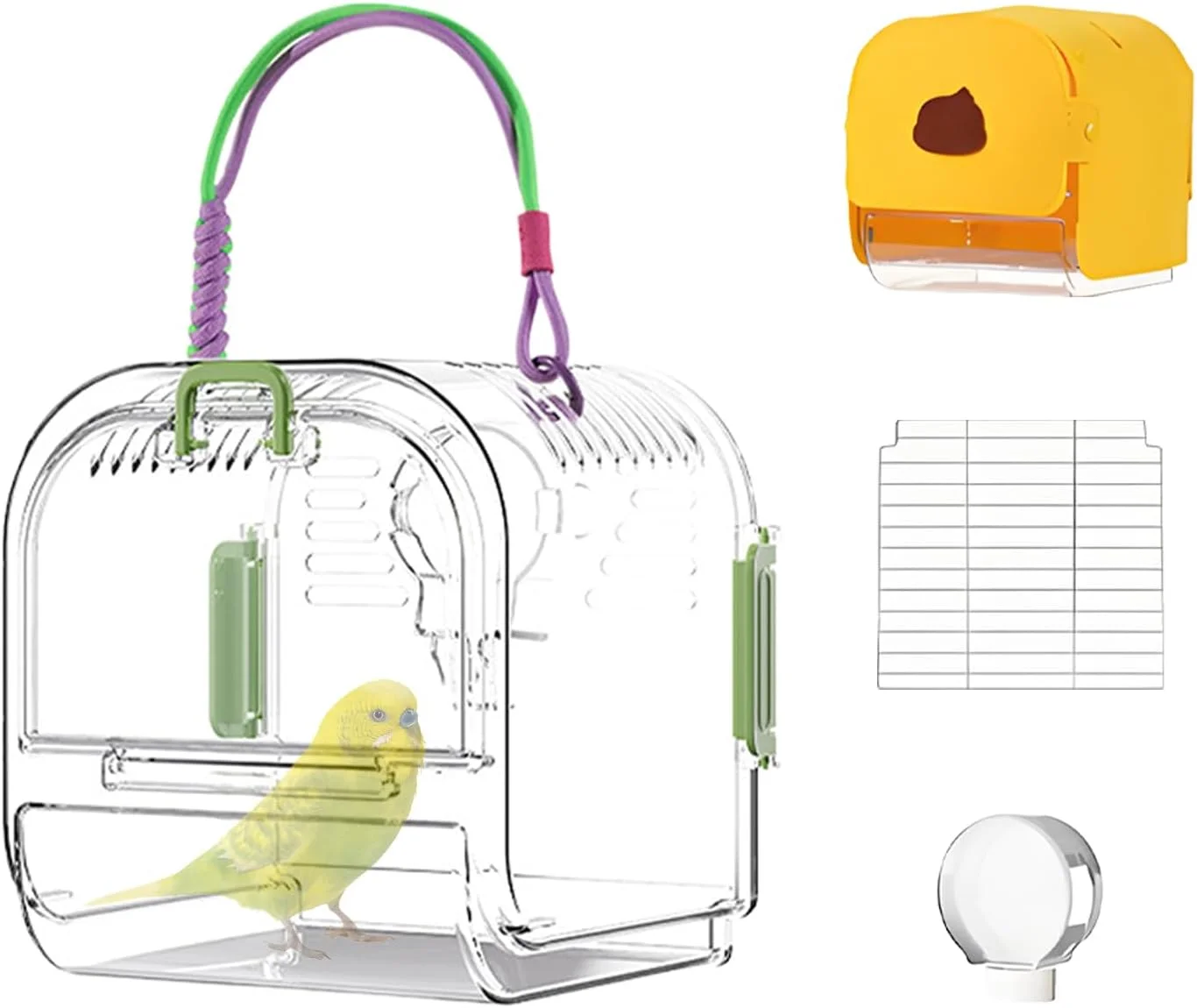قفس حمل پرنده - قفس مسافرتی کوچک و قابل حمل طوطی | زیستگاه پرنده خانگی قابل حمل برای ماکائو، کانور، عروس هلندی، گنجشک و مرغ عشق