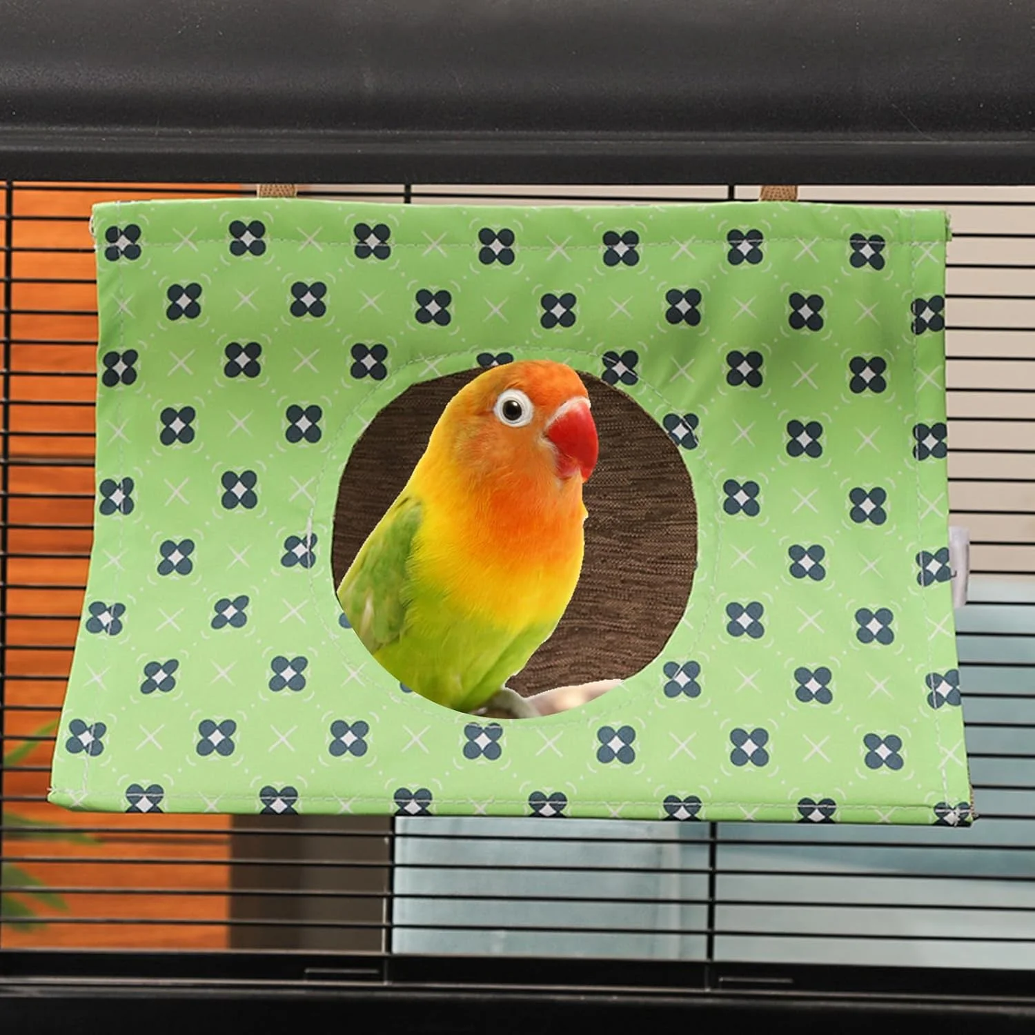 تخت آویز پرنده - تخت آویز طوطی مقاوم در برابر خراش، لوازم جانبی قفس حیوانات خانگی، خانه خواب پرنده برای مرغ عشق، عروس هلندی، گنجشک، فنچ و کوتوله برزیلی