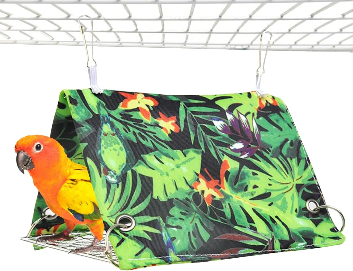 تخت آویز پرنده - لوازم جانبی قفس طوطی | لوازم جانبی قفس مرغ عشق، لانه خواب تابستانی برای طوطی خاکستری آفریقایی، ماکائو، مرغ عشق، فنچ، عروس هلندی