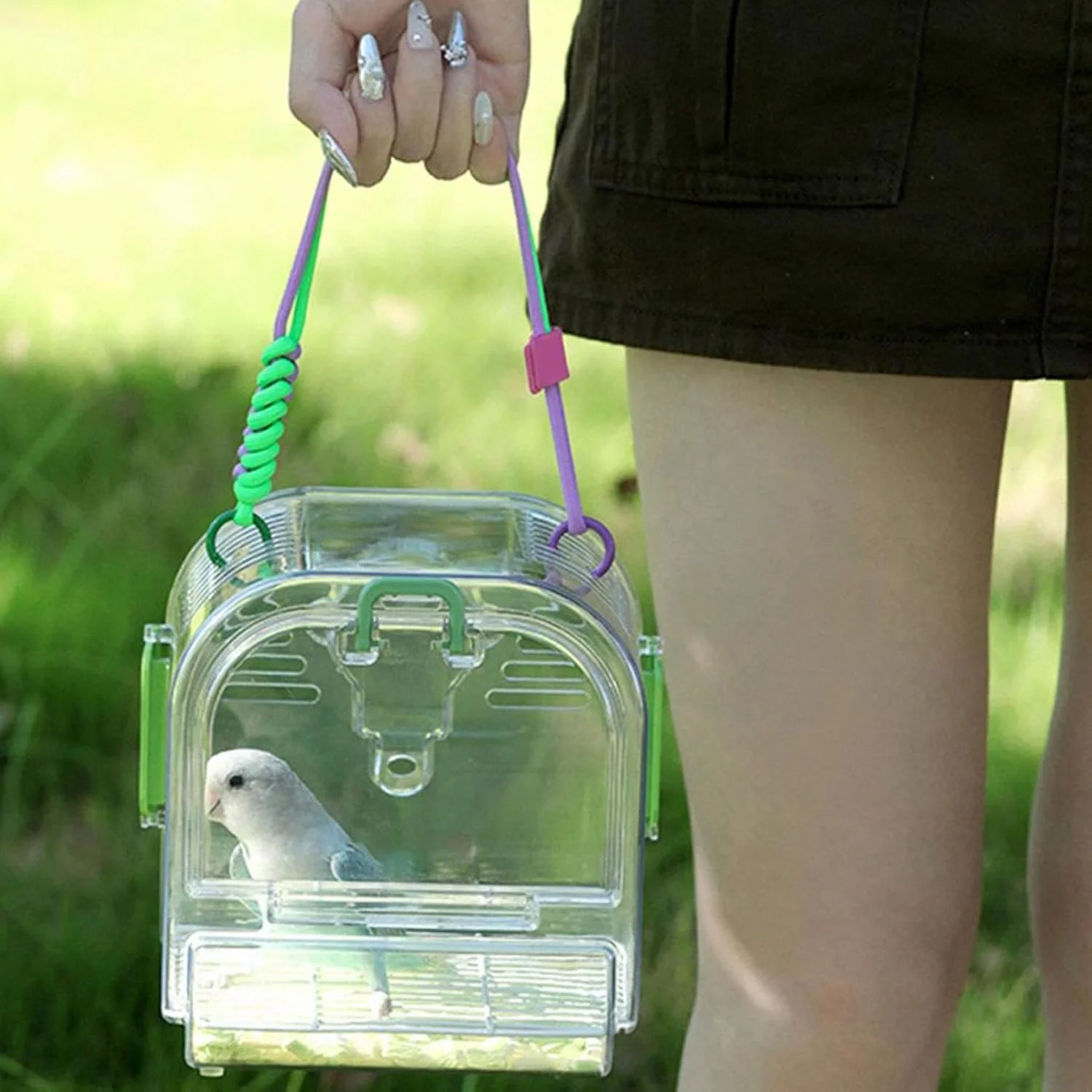 کیج حمل پرنده، قفس حمل طوطی با سینی کشویی - لوازم بازی حیوانات خانگی، زیستگاه تاشو پرنده برای طوطی برزیلی، مرغ عشق، عروس هلندی، ماکائو کیج حمل پرنده، قفس حمل طوطی با سینی کشویی - لوازم بازی حیوانات خانگی، زیستگاه تاشو پرنده برای طوطی برزیلی، مرغ عشق، عروس هلندی، ماکائو