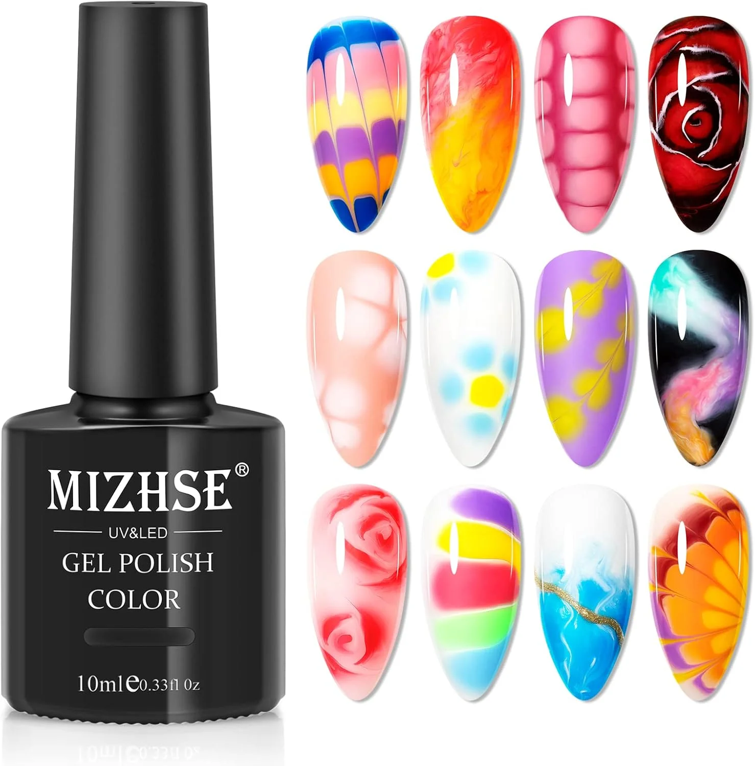 لاک ژل گل شکوفه ای شفاف یونیورسال MIZHSE، لاک طراحی ناخن، ژل شکوفه دهنده، افکت مرمری گل، لاک ژل UV، مانیکور، طراحی ناخن DIY در خانه، 1 بطری 10 میلی لیتر (0.33 Fl Oz) لاک ژل گل شکوفه ای شفاف یونیورسال MIZHSE، لاک طراحی ناخن، ژل شکوفه دهنده، افکت مرمری گل، لاک ژل UV، مانیکور، طراحی ناخن DIY در خانه، 1 بطری 10 میلی لیتر (0.33 Fl Oz)