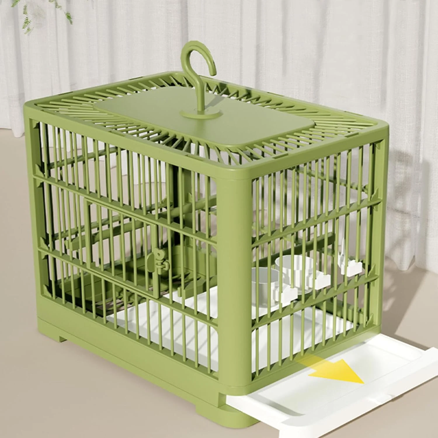 قفس پرنده - زیستگاه لانه طوطی با سینی کشویی آسان تمیز شونده، قفس زیستگاه پرنده تاشو برای عروس هلندی، مرغ عشق، باجریگار