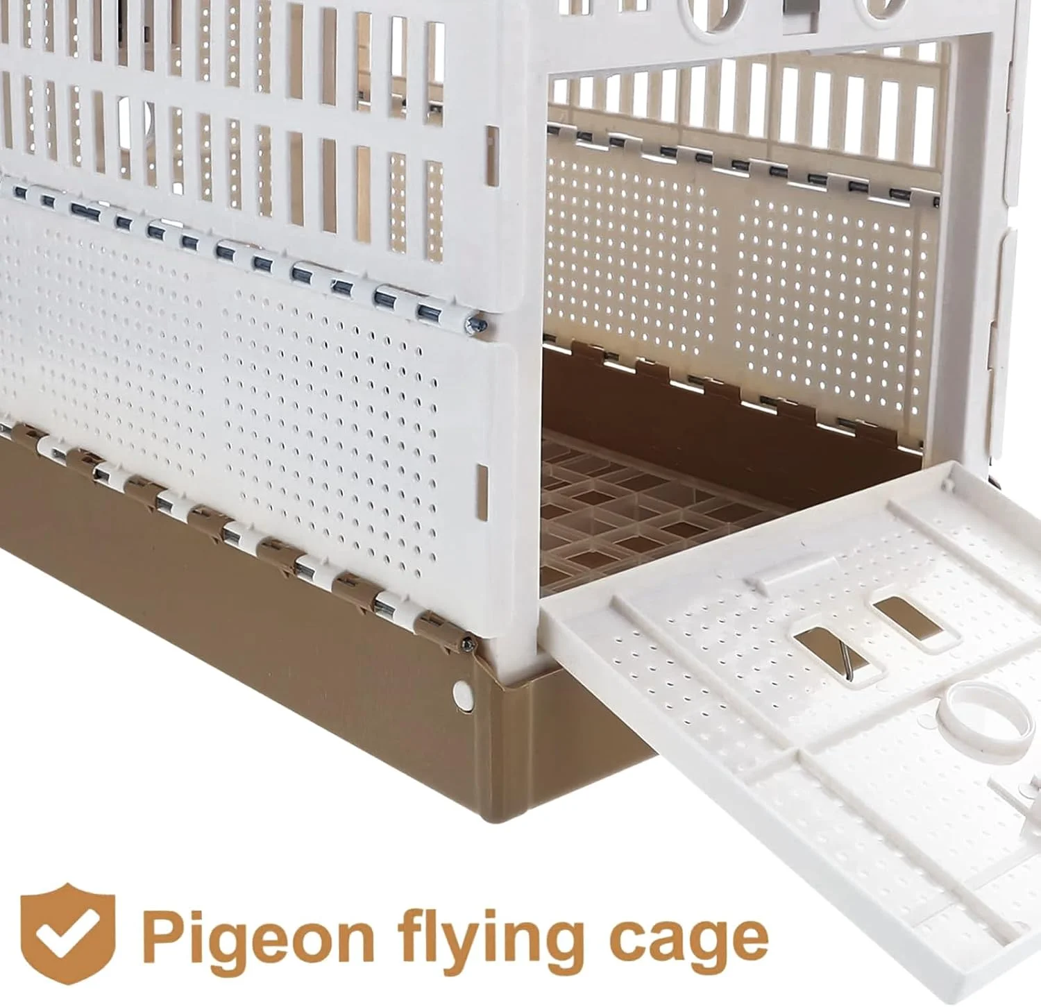 قفس پرنده طوطی عروس هلندی - تاشو و قابل حمل برای اهلی کردن، قفل ایمن، آموزش در فضای داخلی و خارجی، مسافرت با تمیز کردن آسان، استفاده در حیاط و منزل با ساختار فلزی، سبک وزن