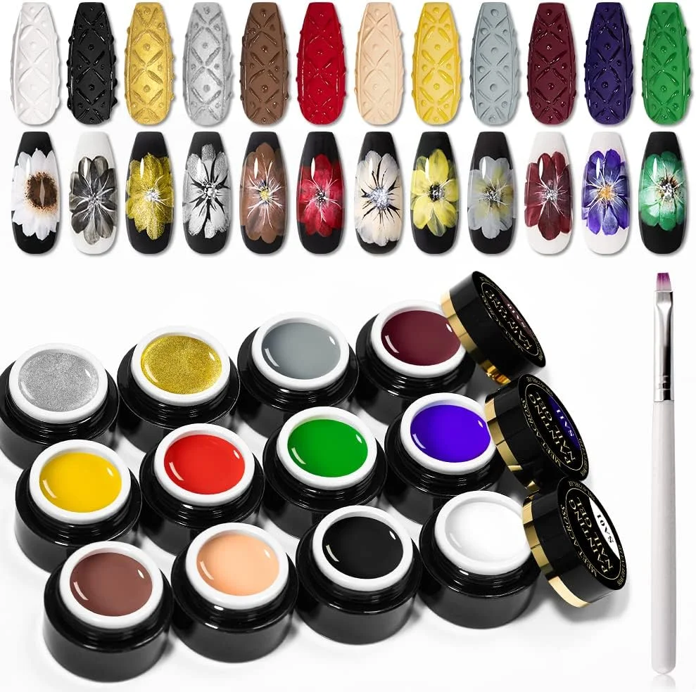 ژل طراحی ناخن MEET ACROSS در 12 رنگ، کیت لاک ژل با قلم موی طراحی، ست لاک ژل UV LED، ژل رنگی برای طراحی ناخن ژل طراحی ناخن MEET ACROSS در 12 رنگ، کیت لاک ژل با قلم موی طراحی، ست لاک ژل UV LED، ژل رنگی برای طراحی ناخن