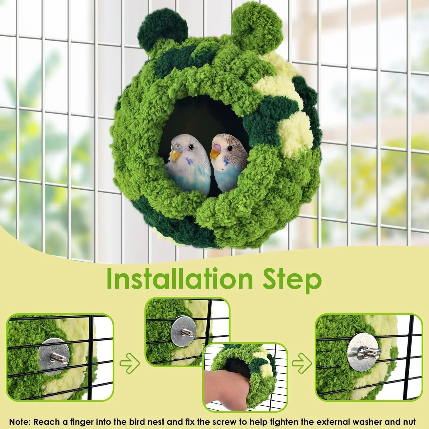 لانه پرنده آزونی، خانه پرورش طوطی، لانه دنج کانور برای مرغ عشق، طوطی، عروس هلندی، کانور، مرغ عشق، قناری، فنچ، همستر، حیوانات خانگی کوچک