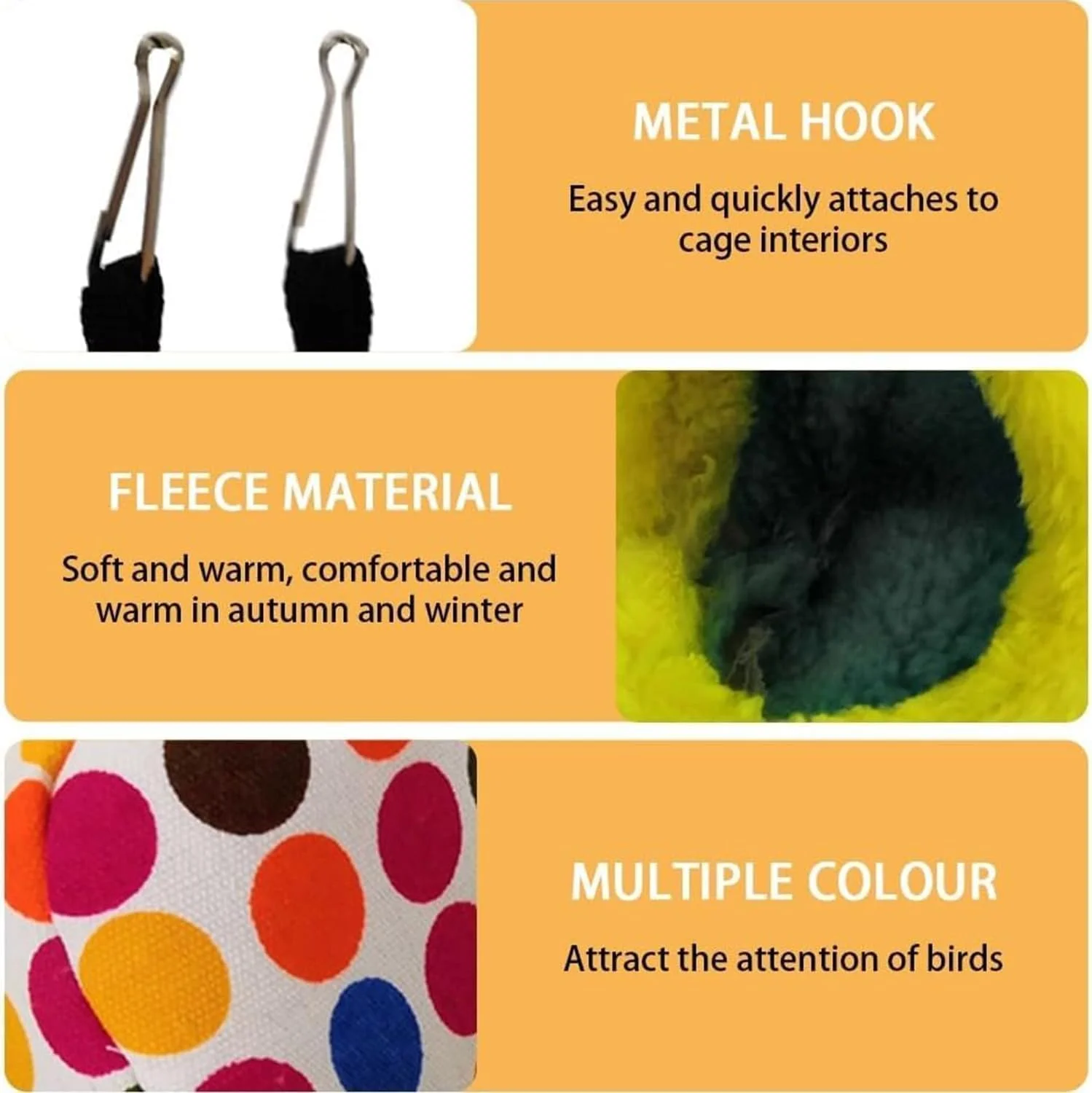 آشیانه آویز پرنده Aputue، لانه نرم و مخملی برای پرندگان کوچک، تخت خواب گرم و دنج زمستانی با بندهای آویز ایمن، ایده آل برای طوطی برزیلی، مرغ عشق، عروس هلندی و سایر لوازم جانبی قفس پرندگان خانگی