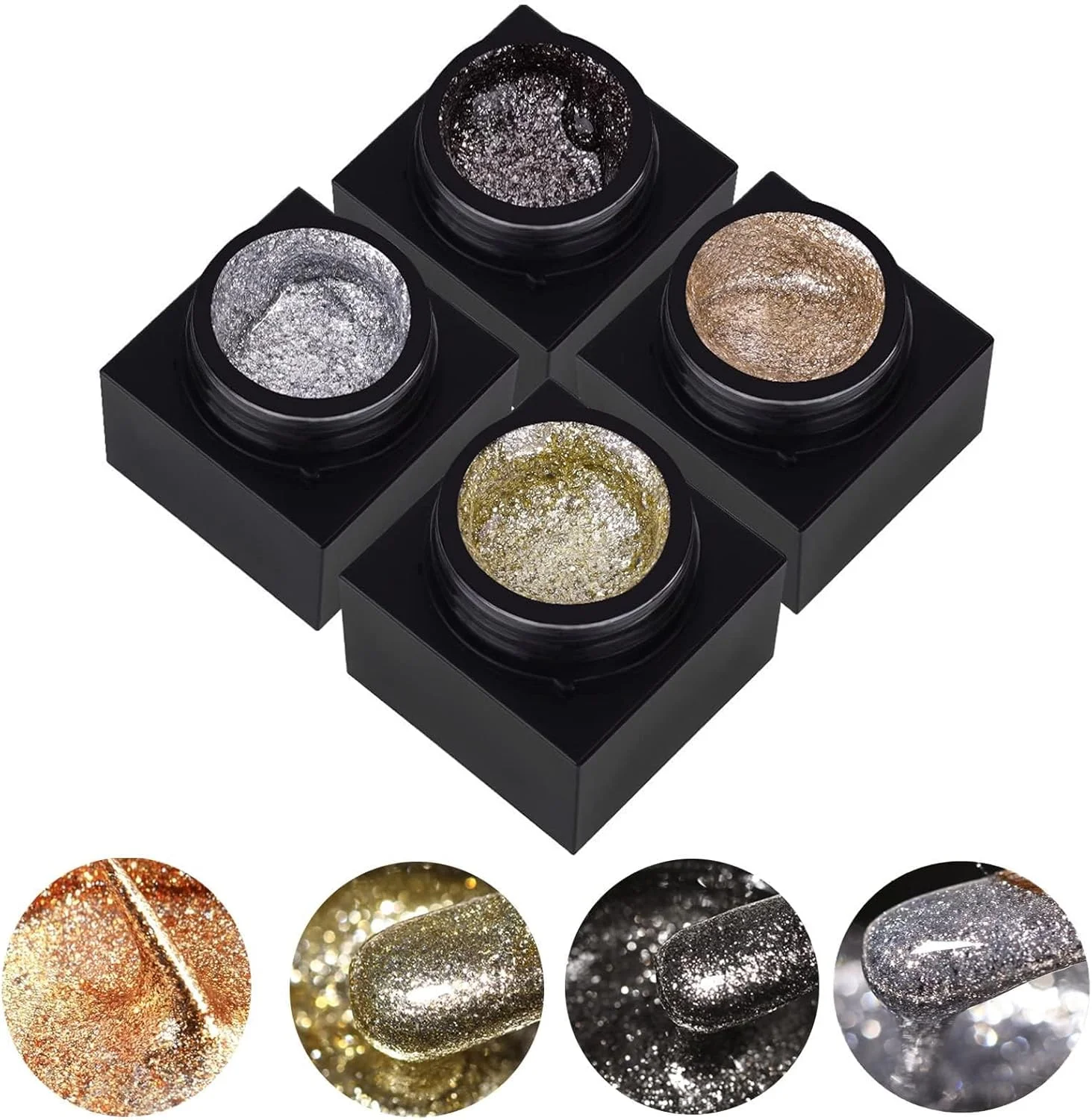 لاک ژل ناخن KASTWAVE، 4 رنگ نقره ای متالیک اکلیلی، تاپ کت بدون نیاز به پاک کردن، براق و درخشان، ماندگاری طولانی مدت، مناسب برای طراحی روی ناخن، طراحی DIY لاک ژل ناخن KASTWAVE، 4 رنگ نقره ای متالیک اکلیلی، تاپ کت بدون نیاز به پاک کردن، براق و درخشان، ماندگاری طولانی مدت، مناسب برای طراحی روی ناخن، طراحی DIY