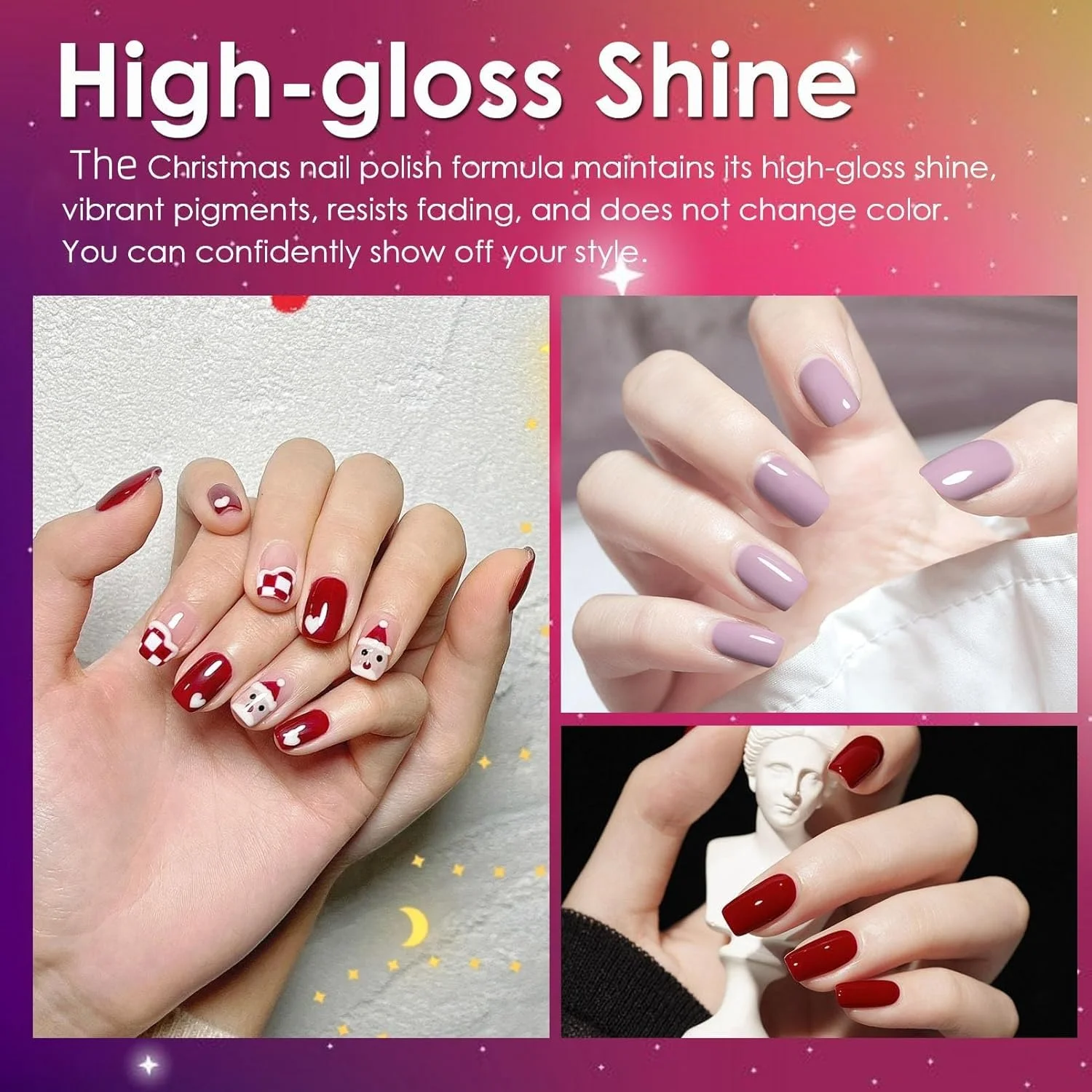 مجموعه لاک ناخن 6 رنگ LBOYLOVE®، 6 عدد لاک ناخن خشک شونده سریع و ماندگار، لاک ناخن هولوگرافیک غیر سمی بر پایه آب برای طراحی ناخن DIY در خانه، 8 میلی لیتر در 6 عدد