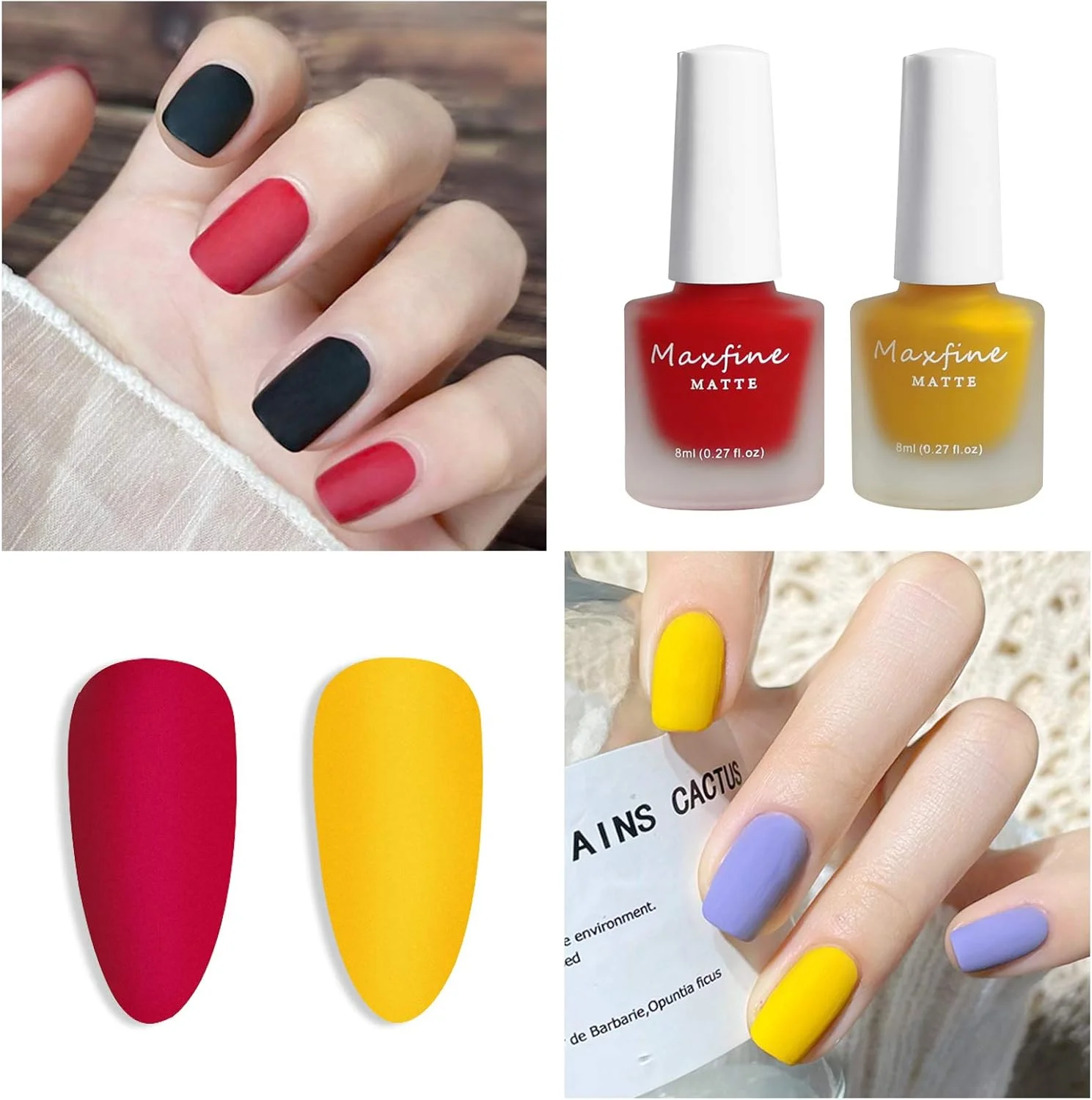 ست لاک ناخن مات LOKFAR در 6 رنگ، ست لاک ژل مخملی با جلوه مات، لاک ناخن مخملی ضد آب با ماندگاری طولانی، مناسب طراحی ناخن 8 میلی لیتر/بطری -#D