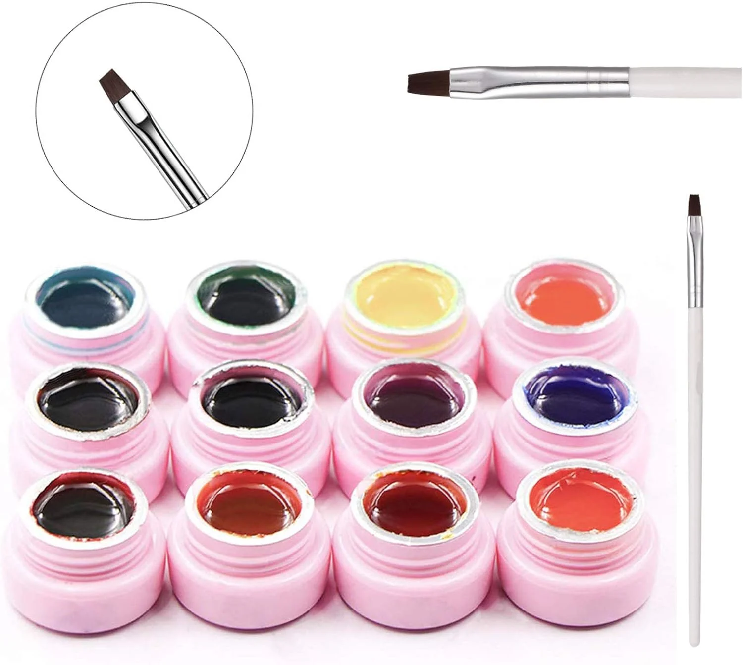 ست لاک ژل ژله ای 12 عددی، لاک ژل شیشه ای، لاک ژل ناخن کریستالی شفاف