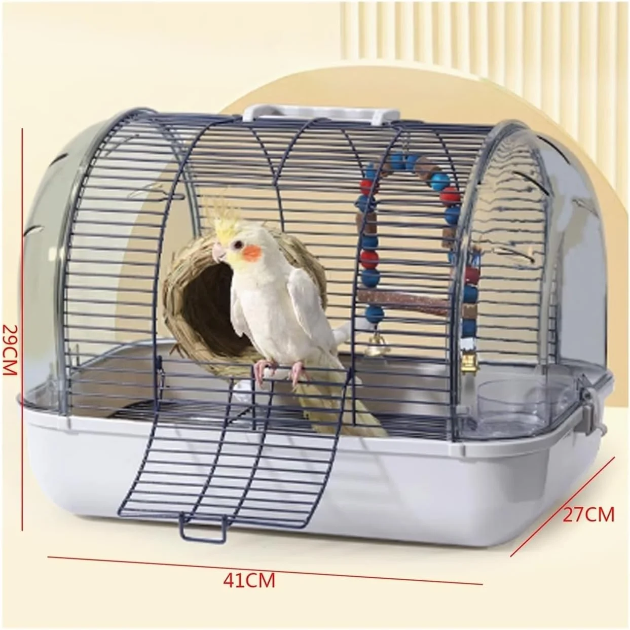 قفس پرنده قفس مخصوص طوطی حیوان خانگی اکریلیک (آبی روشن)