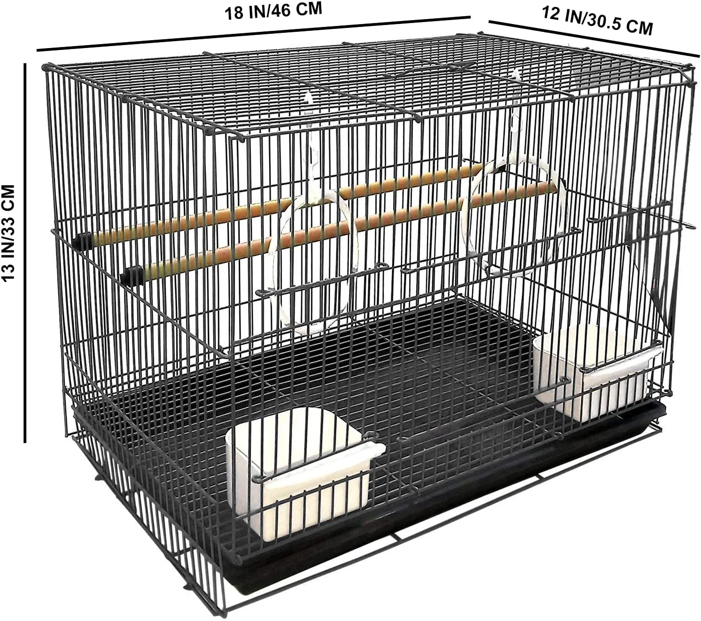قفس پرنده آکریتی مناسب برای مرغ عشق، طوطی، پاراکیت، باجریگار، عروس هلندی به همراه تاب 18 اینچی (رنگ ممکن است متفاوت باشد)