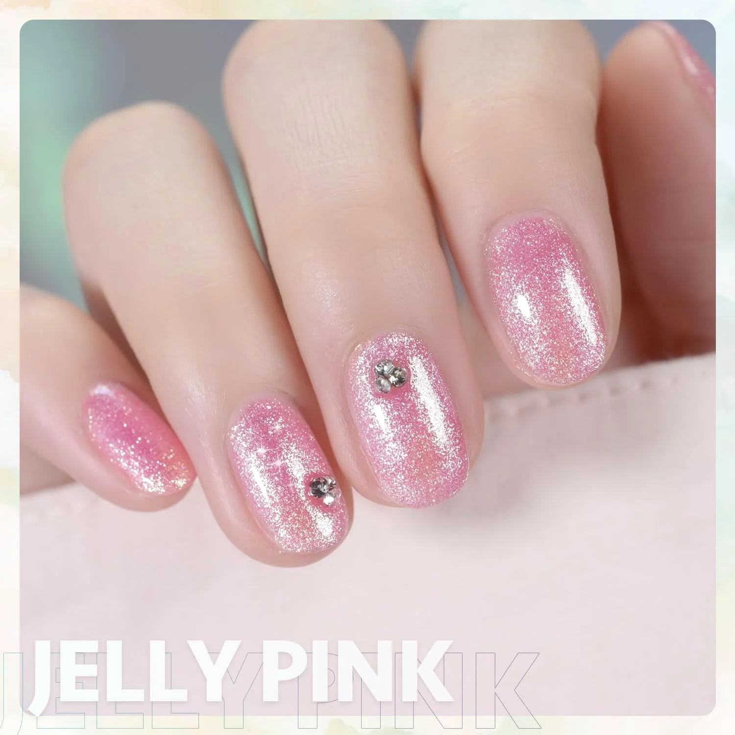 لاک ژل اکلیلی GAOY، 16 میلی لیتر، لاک ژل براق ژله ای شفاف، مناسب برای طراحی ناخن در خانه، شماره 1614 صورتی ژله ای