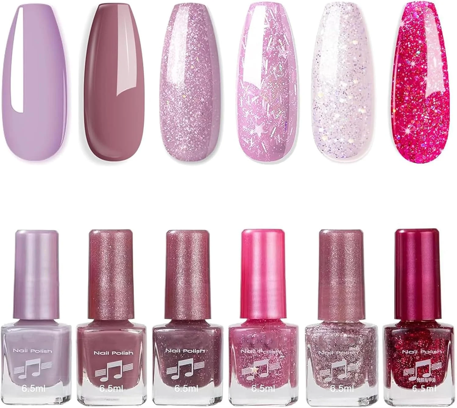 ست لاک ناخن Excefore، ست های لاک ناخن اکلیلی، لاک ناخن بنفش خشک شونده سریع و ماندگار، ست هدیه لاک ناخن فرمولاسیون روغنی بنفش براق 6 عددی - بدون نیاز به خشک کردن برای طراحی ناخن DIY ست لاک ناخن Excefore، ست های لاک ناخن اکلیلی، لاک ناخن بنفش خشک شونده سریع و ماندگار، ست هدیه لاک ناخن فرمولاسیون روغنی بنفش براق 6 عددی - بدون نیاز به خشک کردن برای طراحی ناخن DIY