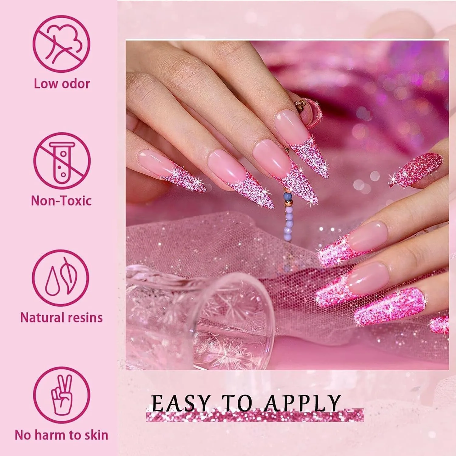 ست لاک ناخن Excefore، ست های لاک ناخن اکلیلی، لاک ناخن بنفش خشک شونده سریع و ماندگار، ست هدیه لاک ناخن فرمولاسیون روغنی بنفش براق 6 عددی - بدون نیاز به خشک کردن برای طراحی ناخن DIY