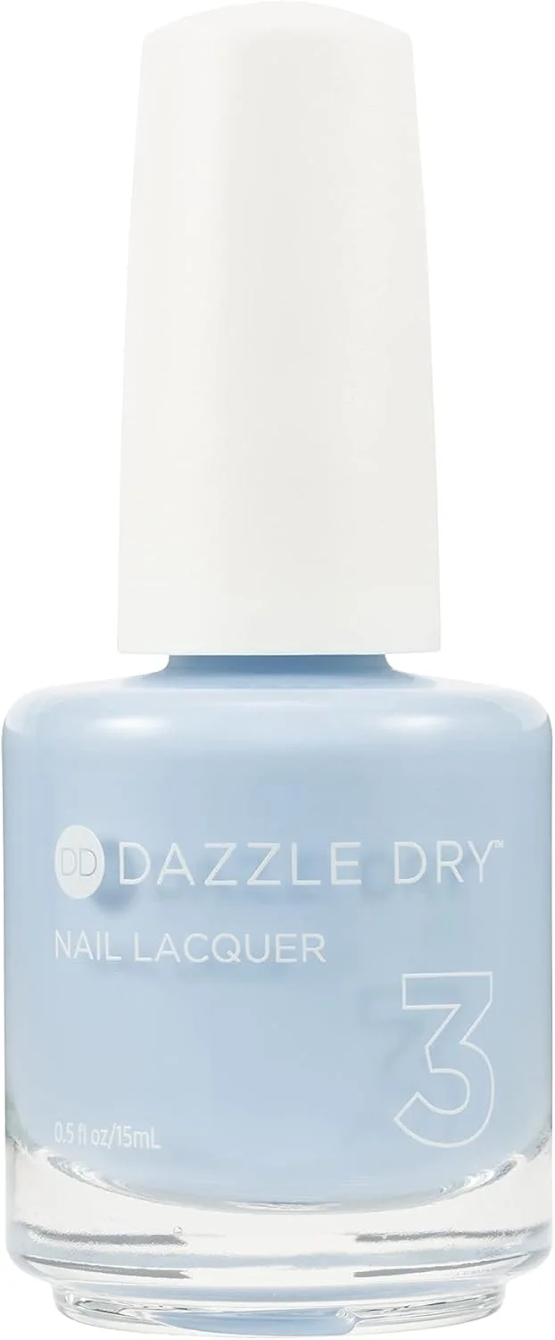 لاک ناخن Dazzle Dry (مرحله 3) - Lotion, Please! - آبی پودری روشن با ته رنگ خاکستری. کرم پوشش کامل. (15 میلی لیتر)