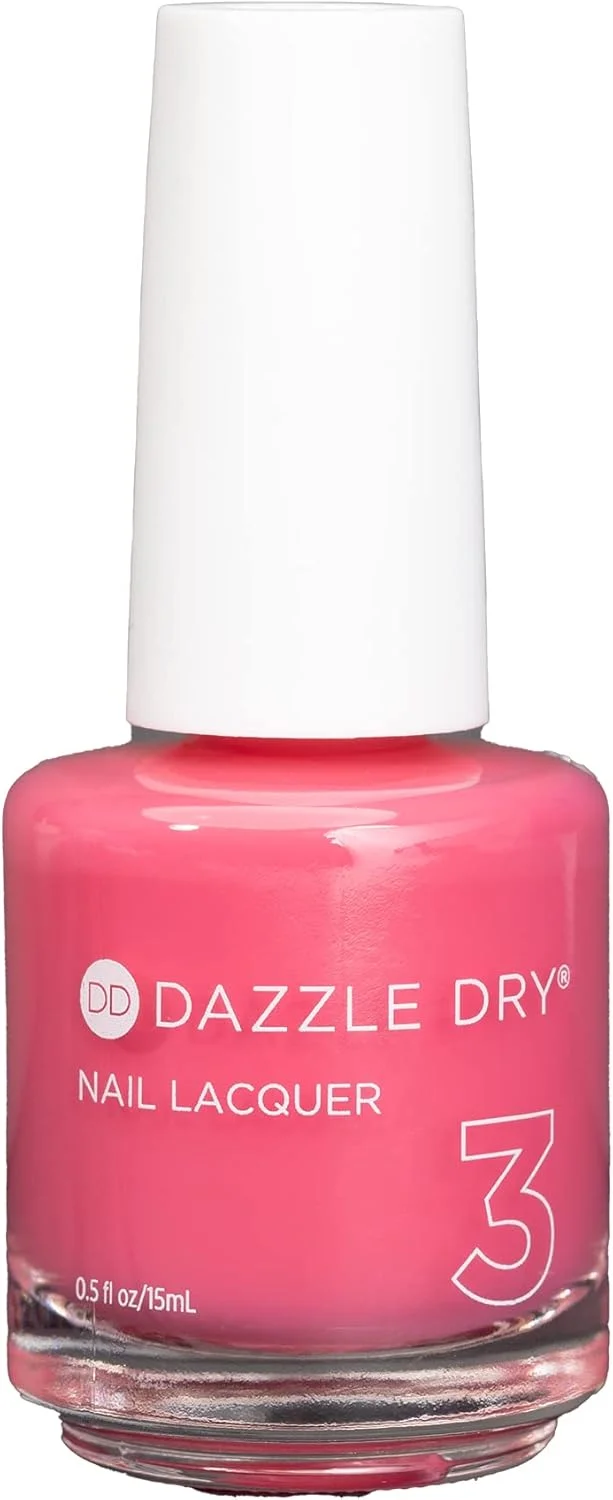 لاک ناخن Dazzle Dry (مرحله 3) - کرم تمشک - یک میلک شیک تمشک روشن. کرم پوشش کامل. (15 میلی لیتر)