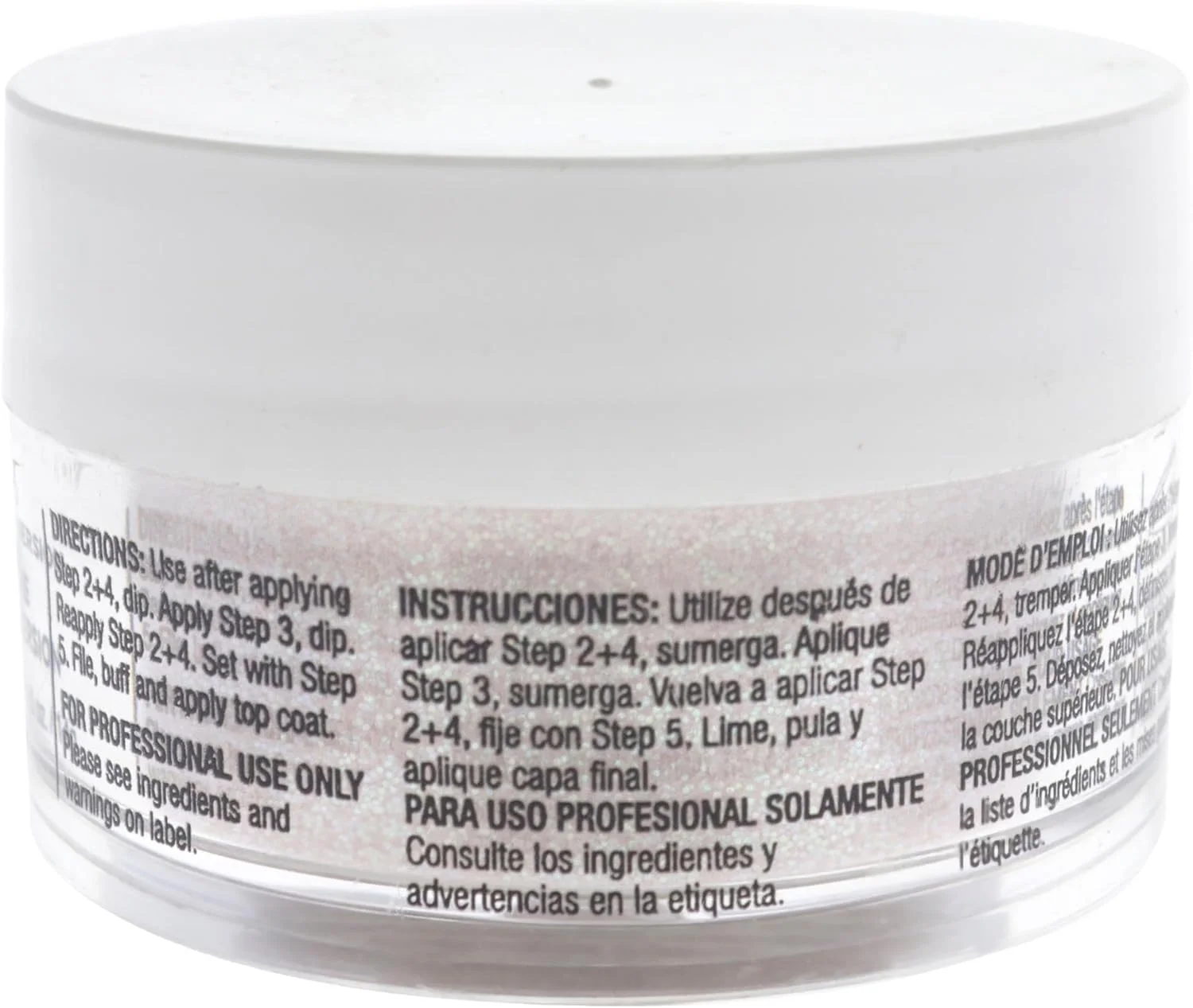 لاک پودری رنگی ناخن Cuccio - لاک برای مانیکور و پدیکور - پودر بسیار رنگدانه ای و آسیاب شده - پوشش بادوام، رنگ غنی بی عیب و نقص - صورتی روشن با اکلیل رنگین کمانی - 14 گرم