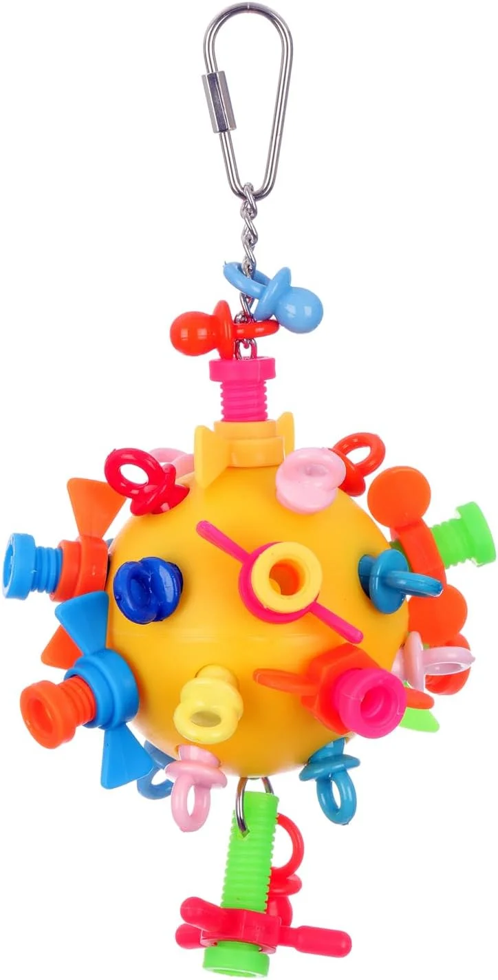 اسباب بازی پرنده پیچ و مهره Super Bird Creations SB1215 - اسباب بازی مکانیکی تعاملی برای پرندگان بزرگ - کاسکو، اکلکتوس، کاکادو کوچک، مینی ماکائو - تشویق به کاوش و ورزش بدنی