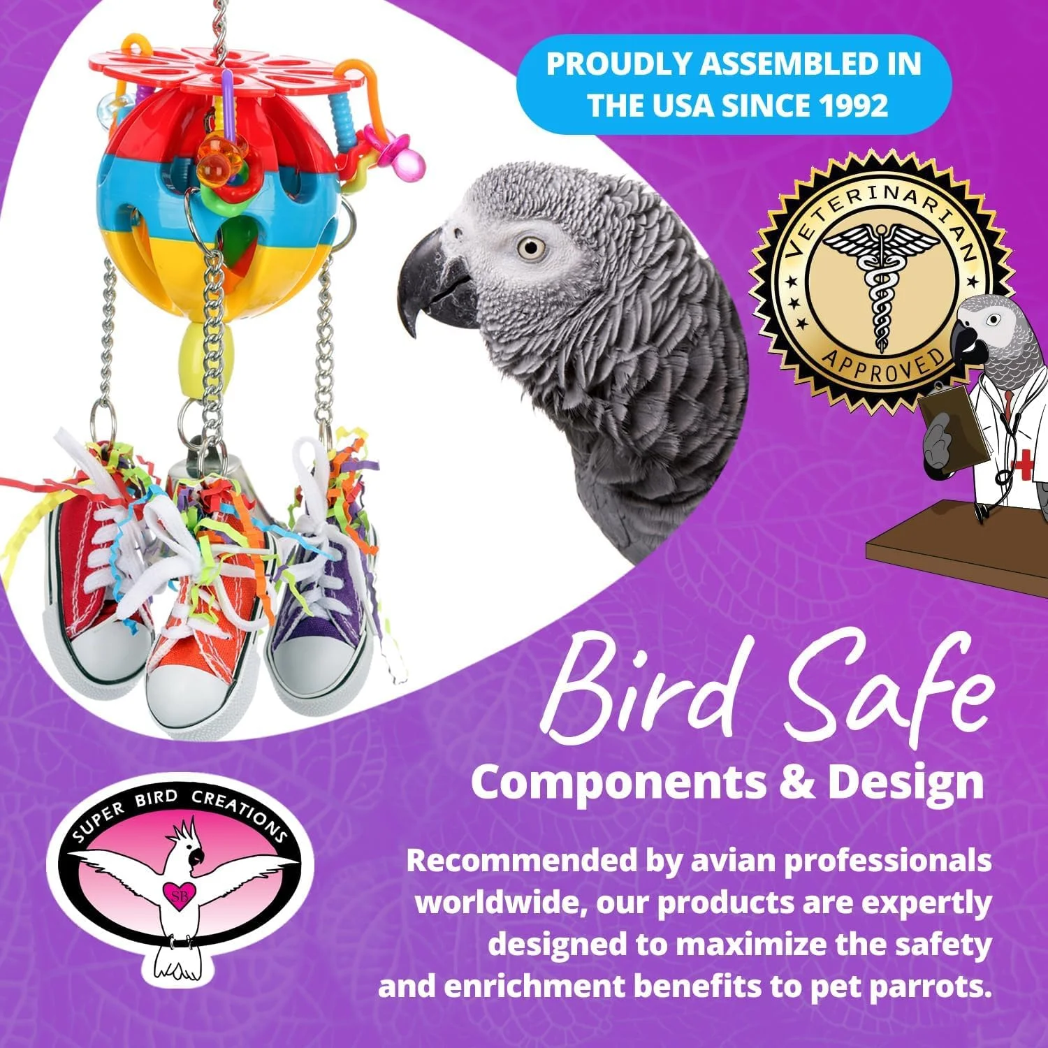 اسباب بازی توپ ضربه ای پرندگان سوپر برد کریشنز مدل SB1105، سایز متوسط/بزرگ، 30.5 در 10 سانتی متر