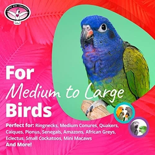 اسباب بازی پاهای پرنده مدل کتانی Super Bird Creations SB1058، سایز متوسط/بزرگ، بسته 4 عددی