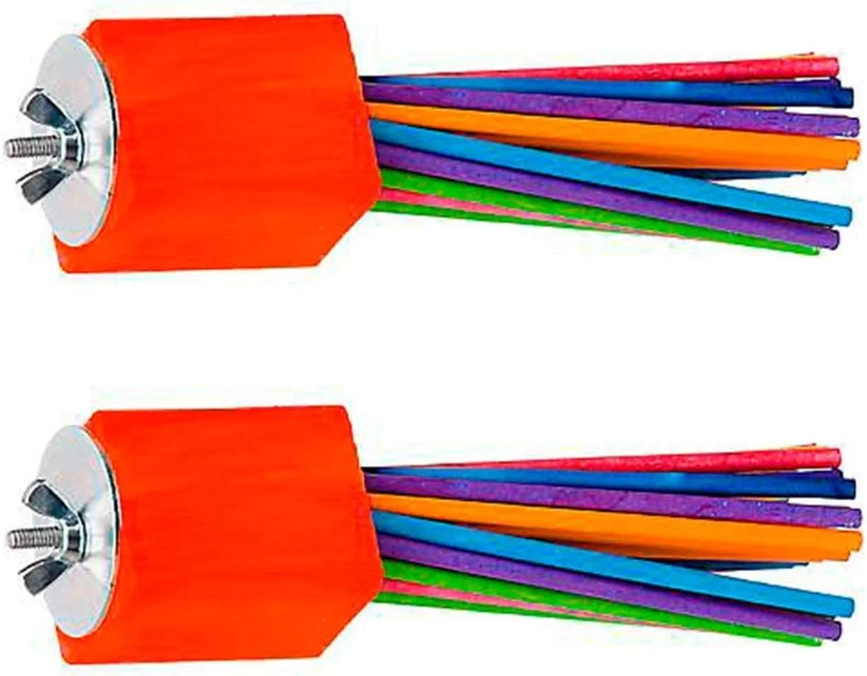 اسباب بازی جویدنی پرندگان Super Bird Creations مدل SB50301 با چوب های آب نبات رنگارنگ کاغذی، سایز بزرگ، 16.5x3.8x3.8 سانتی متر (بسته 2 عددی)