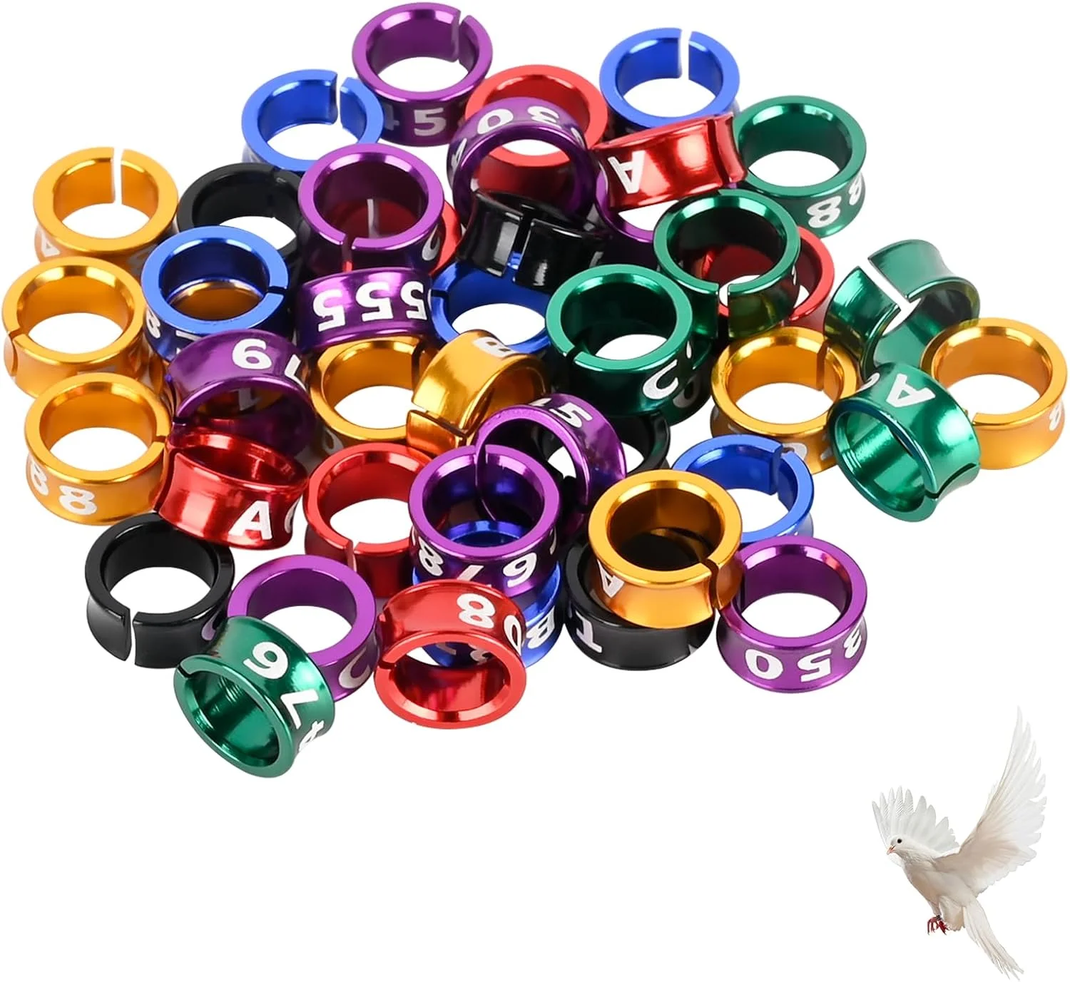 حلقه پای باز پرنده STPCTOU، حلقه های شناسایی پرندگان، حلقه های آلومینیومی باز، حلقه های آموزشی کبوتر، مناسب برای پرندگان هیبیسکوس، طوطی، گل صد تومانی، قمری، رنگ های مخلوط، 50 عدد در هر بسته حلقه پای باز پرنده STPCTOU، حلقه های شناسایی پرندگان، حلقه های آلومینیومی باز، حلقه های آموزشی کبوتر، مناسب برای پرندگان هیبیسکوس، طوطی، گل صد تومانی، قمری، رنگ های مخلوط، 50 عدد در هر بسته