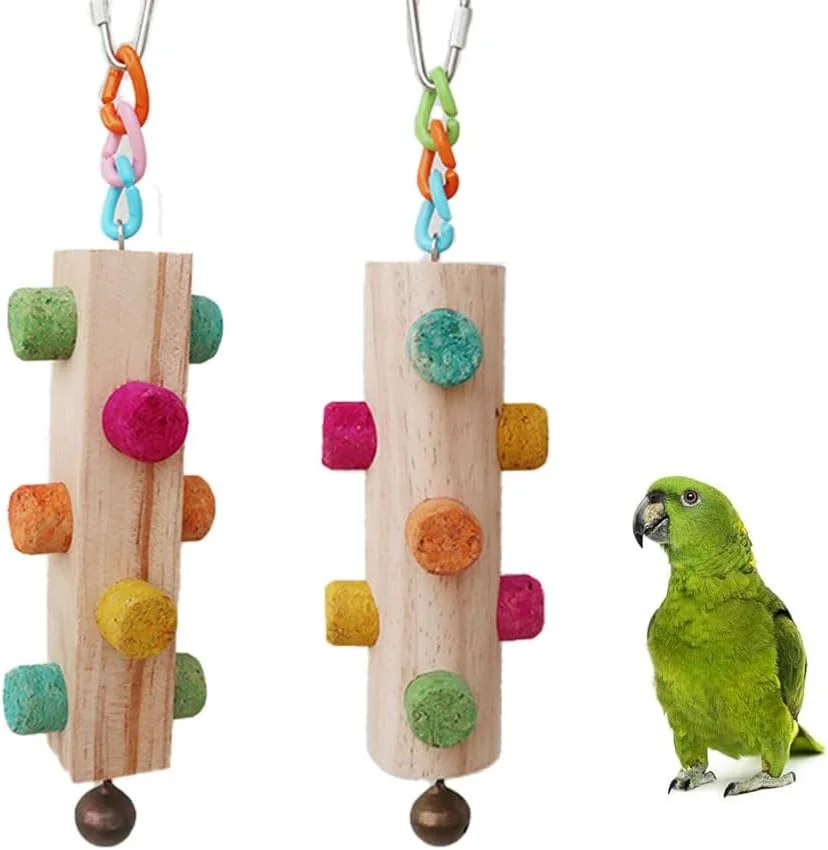 اسباب بازی های جویدنی طوطی، 2 عدد اسباب بازی چوب پنبه ای چوبی برای طوطی های کوچک، متوسط و بزرگ، اسباب بازی تغذیه دارکوب برای ماکائو، پاراکیت، کانور، باجریگار، فنچ، کانور، عروس هلندی، کاکادو و غیره اسباب بازی های جویدنی طوطی، 2 عدد اسباب بازی چوب پنبه ای چوبی برای طوطی های کوچک، متوسط و بزرگ، اسباب بازی تغذیه دارکوب برای ماکائو، پاراکیت، کانور، باجریگار، فنچ، کانور، عروس هلندی، کاکادو و غیره